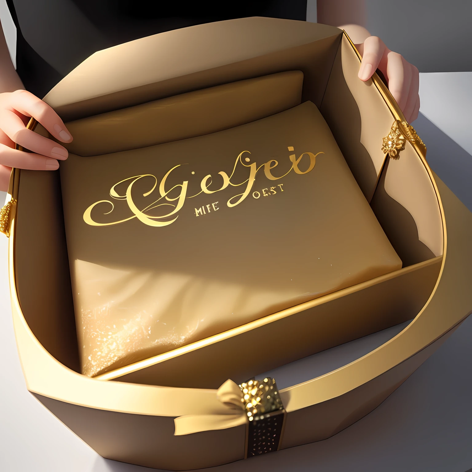High jewelry gift box logo