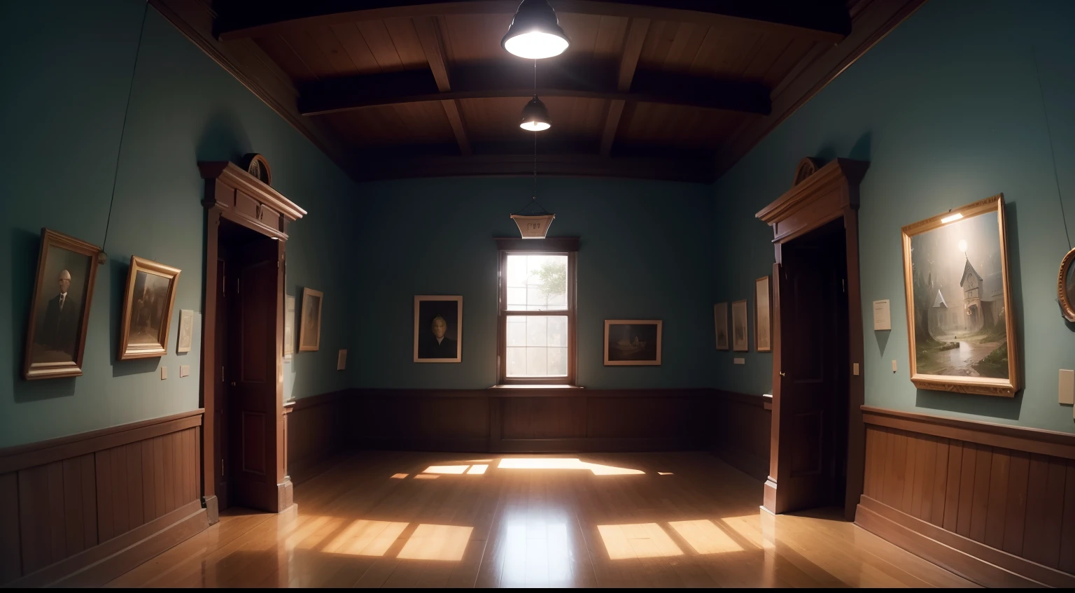 A small museum with a mysterious atmosphere