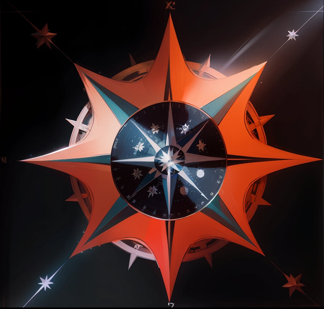 A compass of eight stars