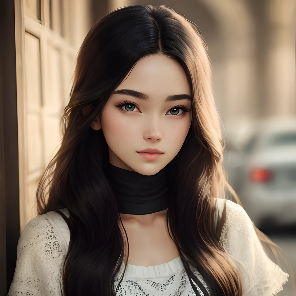 Beauty with long hair