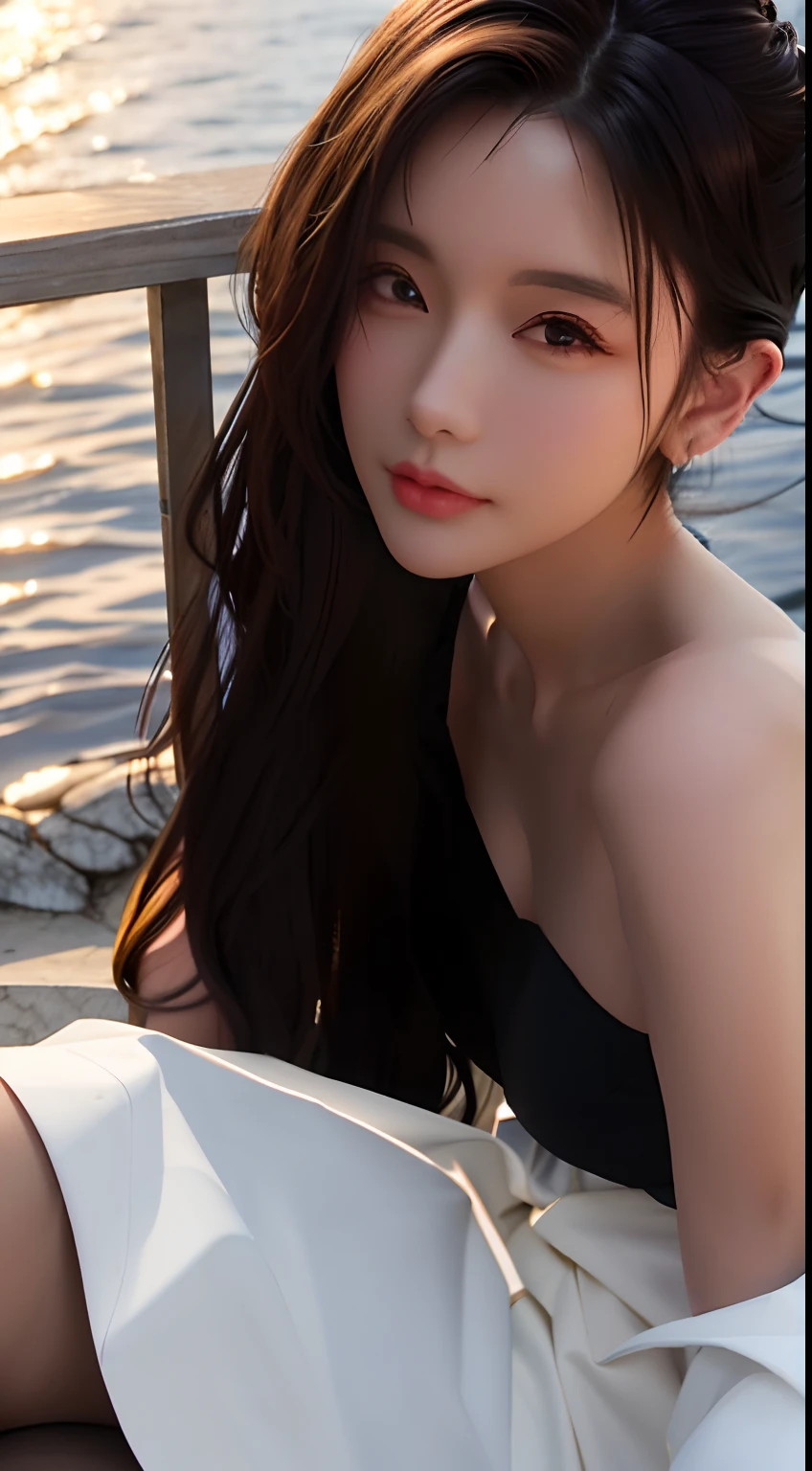best qualtiy， tmasterpiece， 1， beauitful face， （photograph realistic：1.3）， edge lit， （highdetailskin：1.2）， 8K  UHD， digital SLR camera， high high quality， A high resolution， 4k， 8k， bokeh， absurderes， Optimal proportions of four fingers and one thumb， （realisticlying：1.3）， Cute 1girl， No clothes， mediuml breasts，