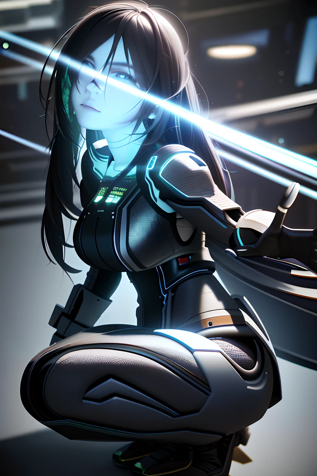 ((Best quality)), ((masterpiece)), (detailed:1.4), 3D, an image of a beautiful cyberpunk female,HDR (High Dynamic Range),Ray Tracing,NVIDIA RTX,Super-Resolution,Unreal 5,Subsurface scattering,PBR Texturing,Post-processing,Anisotropic Filtering,Depth-of-field,Maximum clarity and sharpness,Multi-layered textures,Albedo and Specular maps,Surface shading,Accurate simulation of light-material interaction,Perfect proportions,Octane Render,Two-tone lighting,Wide aperture,Low ISO,White balance,Rule of thirds,8K RAW,