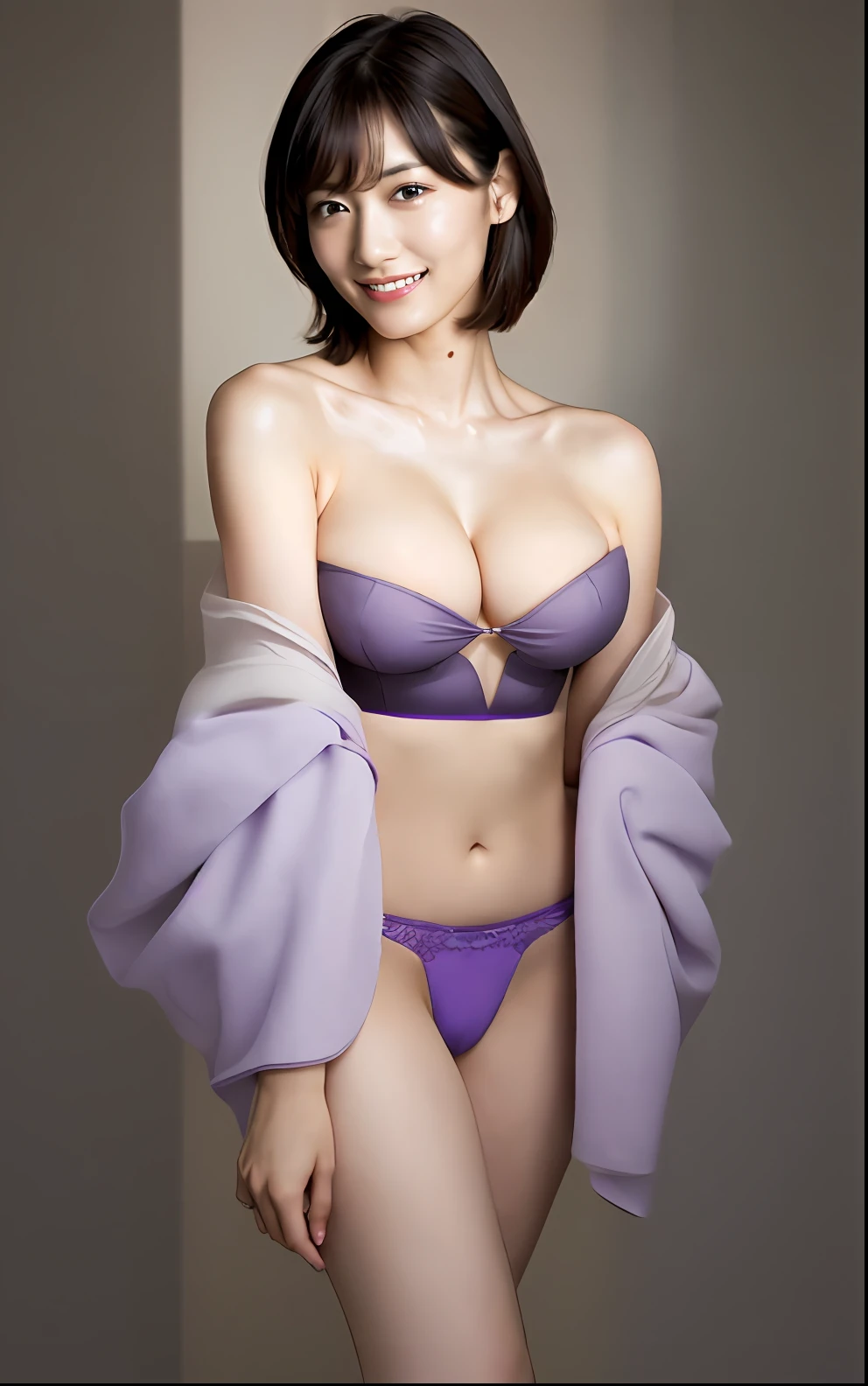 Asian woman in arafe wearing purple bra top posing for photo, 奈良美智, Japanese Models, Realistic Young Gravure Idol, deayami kojima, Young Sensual Gravure Idol, Young Pretty Gravure Idol, cute seductive smile, sophisticated gravure idol, Ayami Kojima Amano, Realistic sensual gravure idol