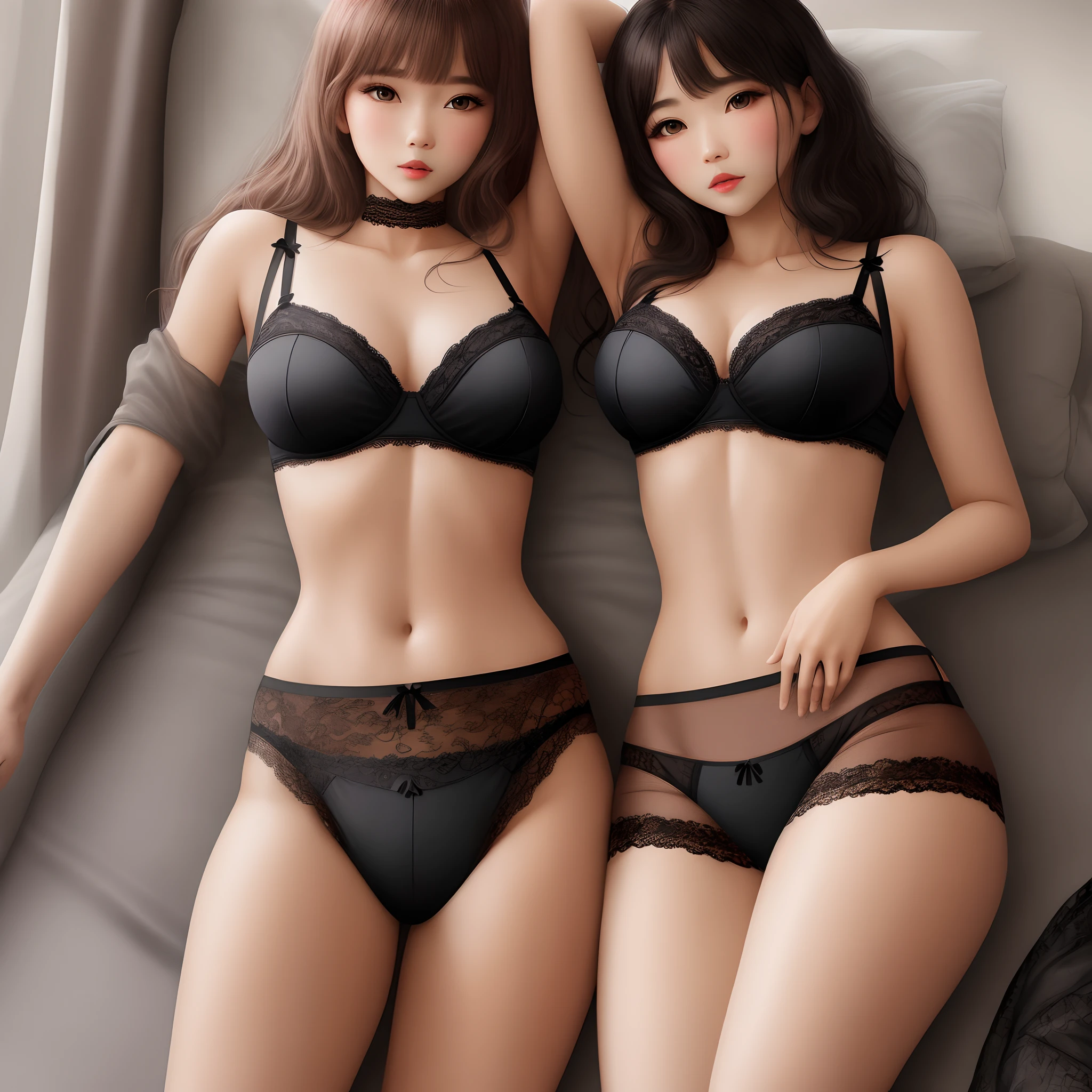 Black silk lace panties