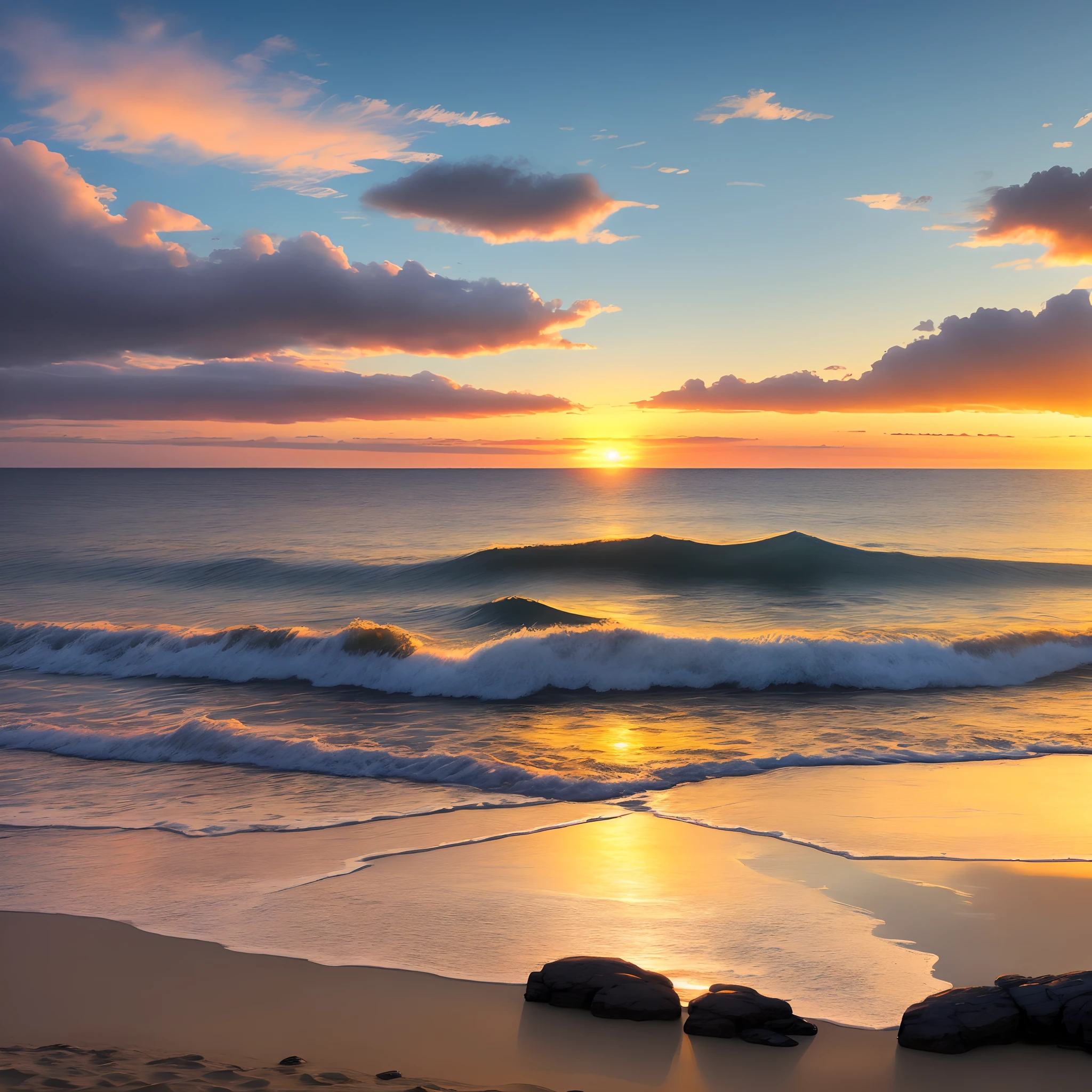 Sunset by the sea