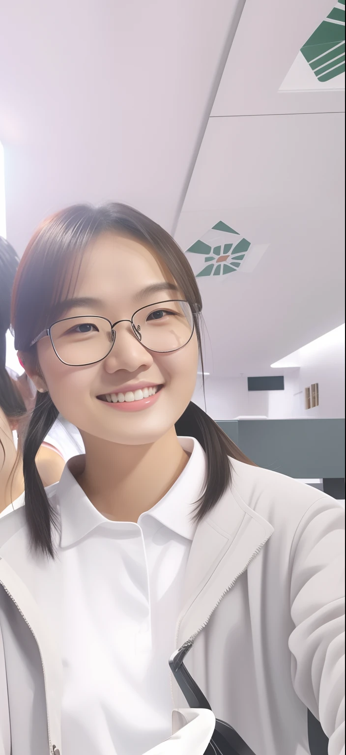 there is a woman that is taking a selfie with her cell phone, nakeness，xintong chen, Li Zixin, wenfei ye, Student, Zhang Pengzhen, wenjun lin, Wang Qichao, xision wu, xiaofan zhang, Lin Qifeng, inspired by Ma Yuanyu, 2 7 years old, yanjun cheng, mingchen shen