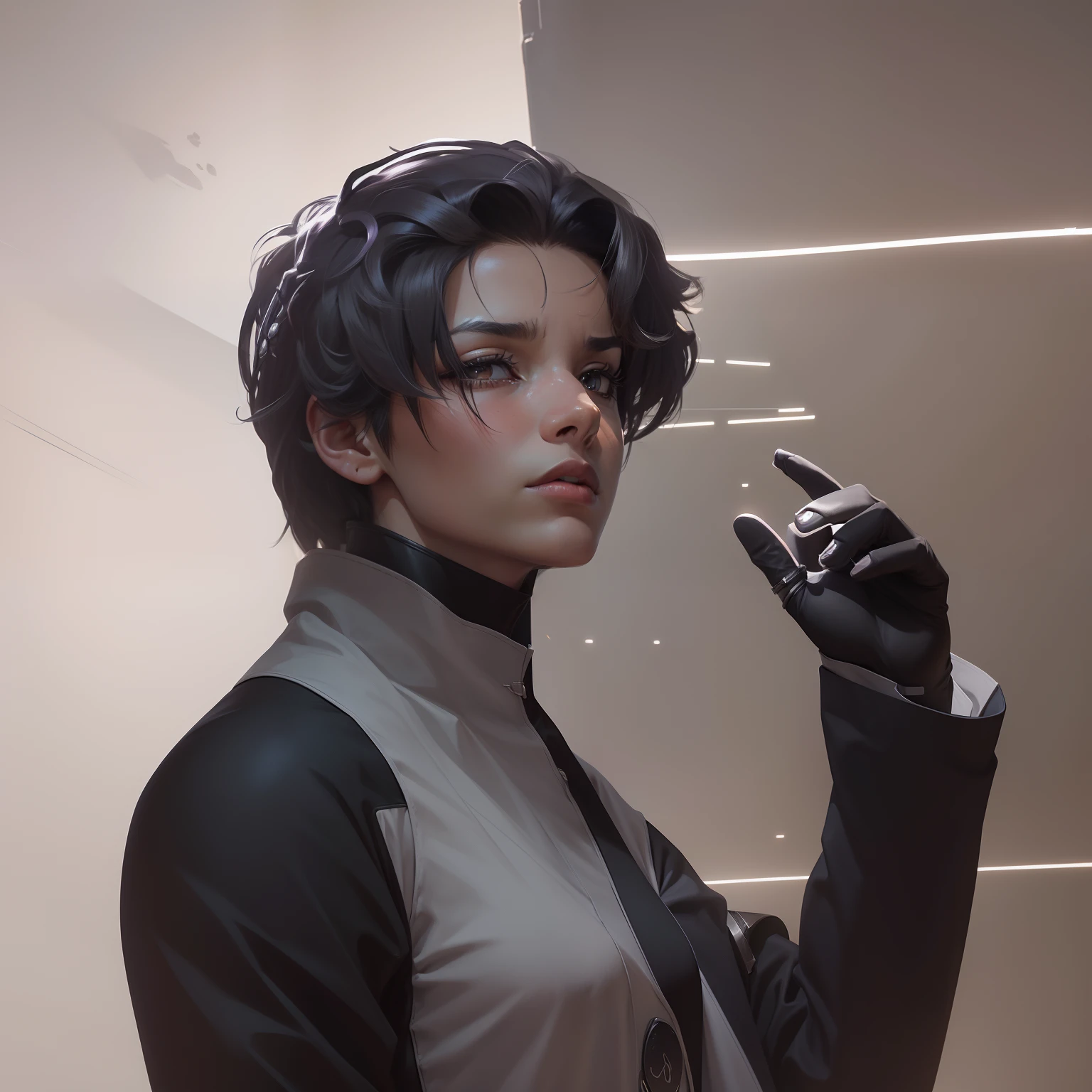 Realistic face, ultra realistic face,Ultra Instinctive, Badass Anime 8 K, 4 k manga wallpaper, 4k anime wallpaper, anime wallpaper 4k, anime wallpaper 4k, anime style 4 k, anime art wallpaper 4k, anime art wallpaper 4k, anime epic artwork, an epic anime, advanced digital animation art", hand emit qigong waves, iris is silver-gray, sound limbs, no extra fingers, normal fingers, five fingers in the shape of tiger claws,black anime coat