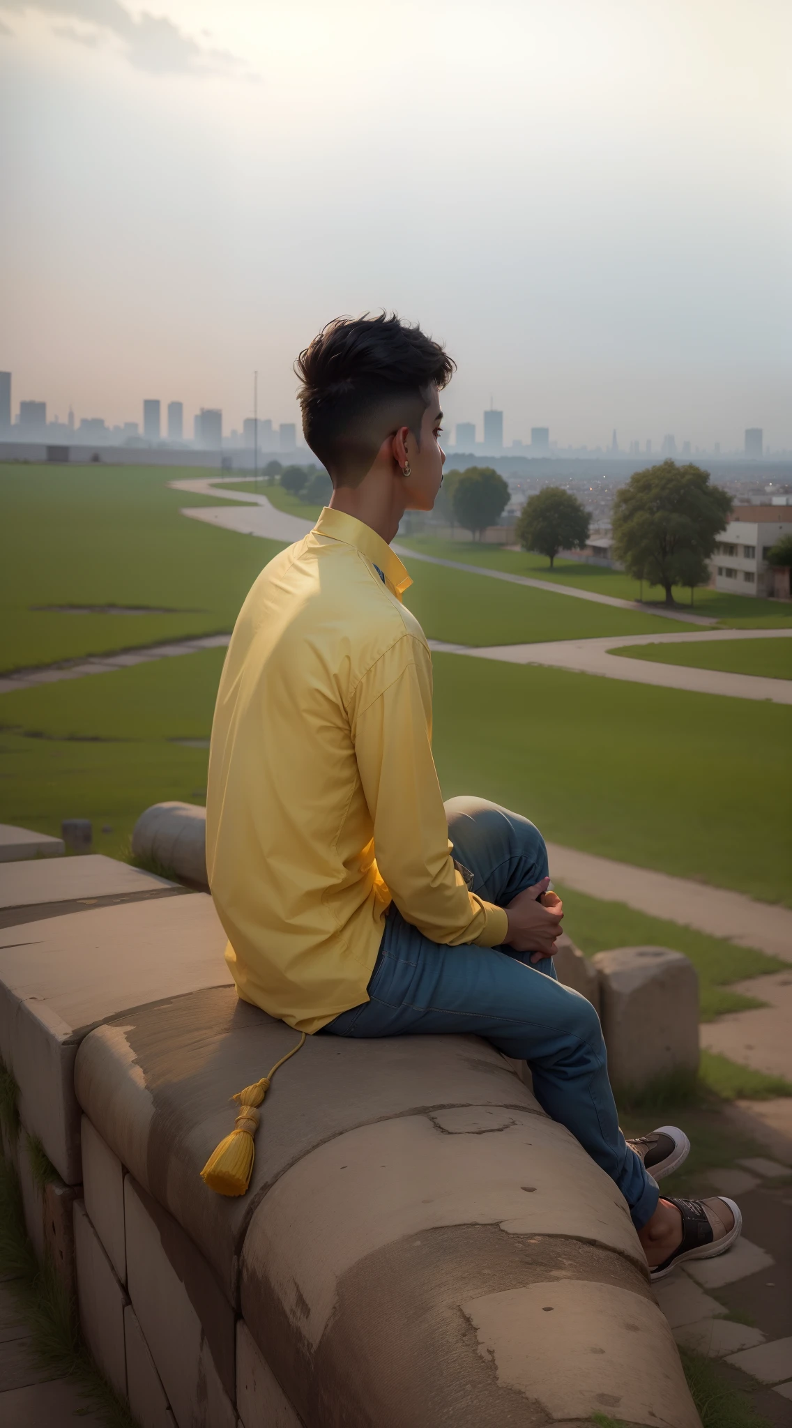 Background change light colour ultra HD quality City hadsam boy normal face