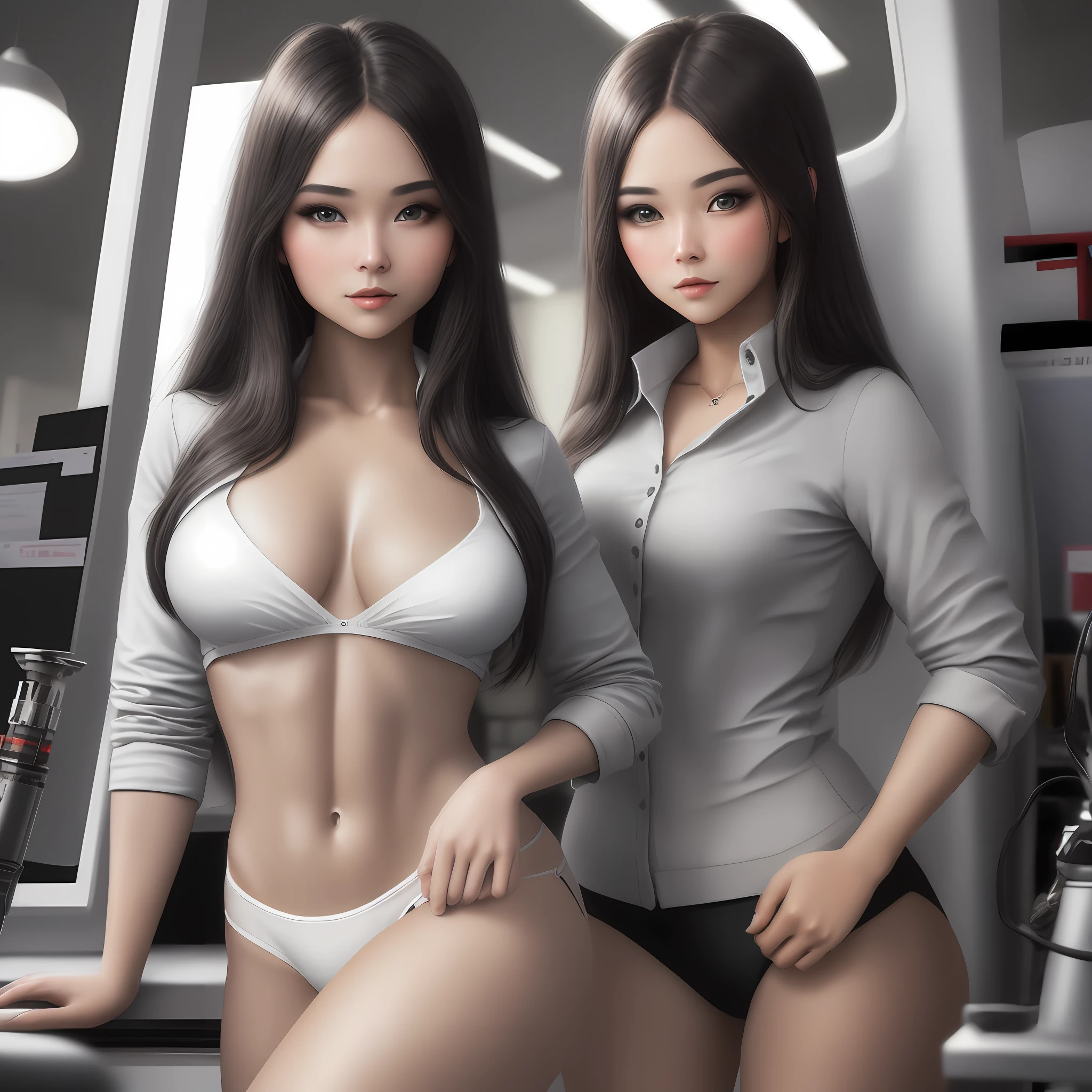 hiqcgbody, high detail RAW color photo, fit physique, (elegant, beautiful face), (skin detail), (oil: 0.6), (Tesla coil: 0.4), soft light, (side light: 0.8), shadow projection, deep focus, shot with Leica 10772 MP, 85mm macro lens, F/8 aperture, film still, (office girl, sexy), long hair, fashion princess, (office girl, sexy), long hair, fashion princess, (extremely detailed) (extremely detailed and expressive eyes) (small face) (small, expressive eyes) _, delicate little , exposed breasts, exhibitionists))), exposed clothes