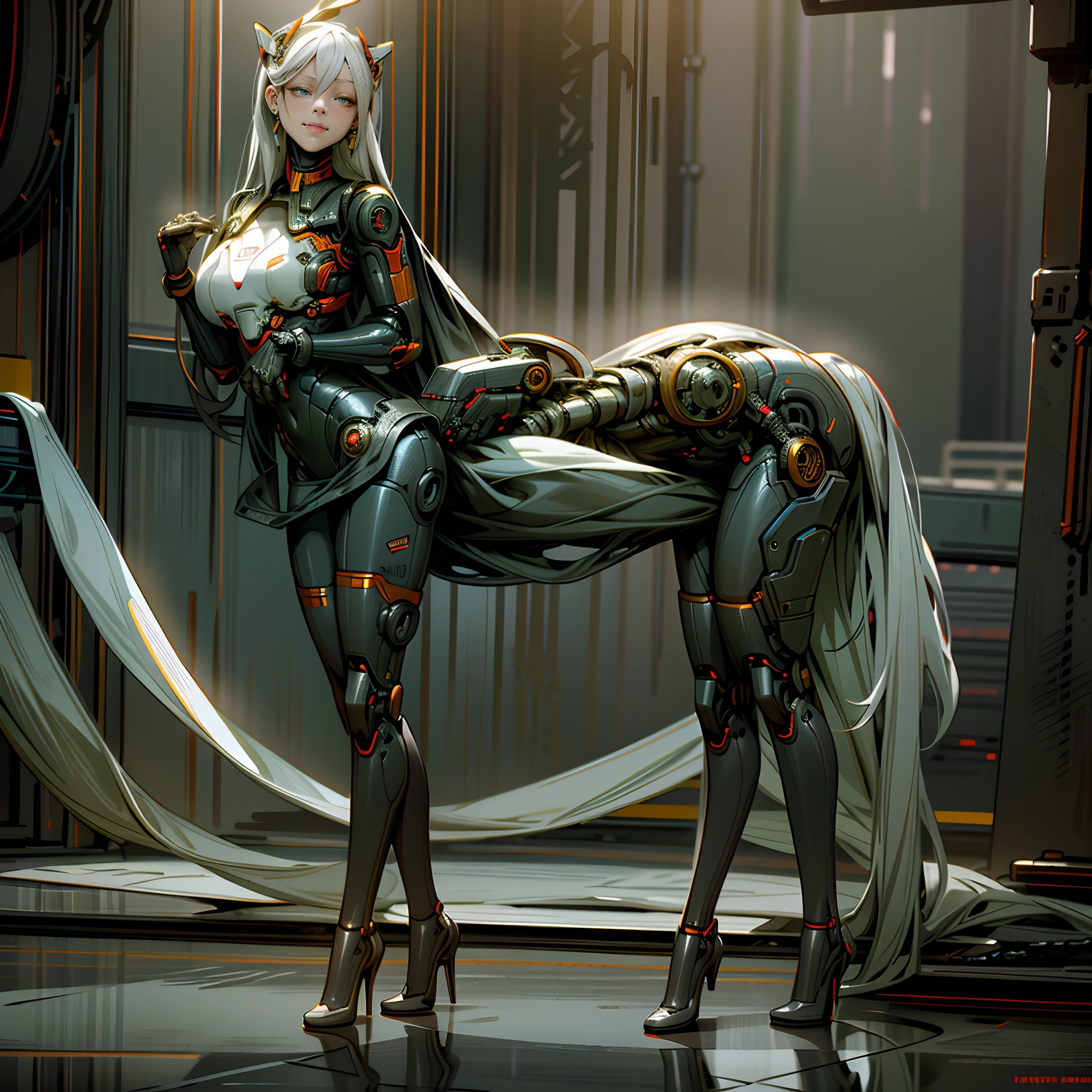 Dark_Fantasy,Cyberpunk,(chain saw,chain saw man,Red:1.1),1man,Mechanical marvel,Robotic presence,Cybernetic guardian, wearing a worn-out mech suit, intricate, (steel metal [rusty]), elegant, clear focus, shot by greg rutkowski, soft lighting, vibrant colors, masterpiece, ((street)), cowboy shot, dynamic pose,