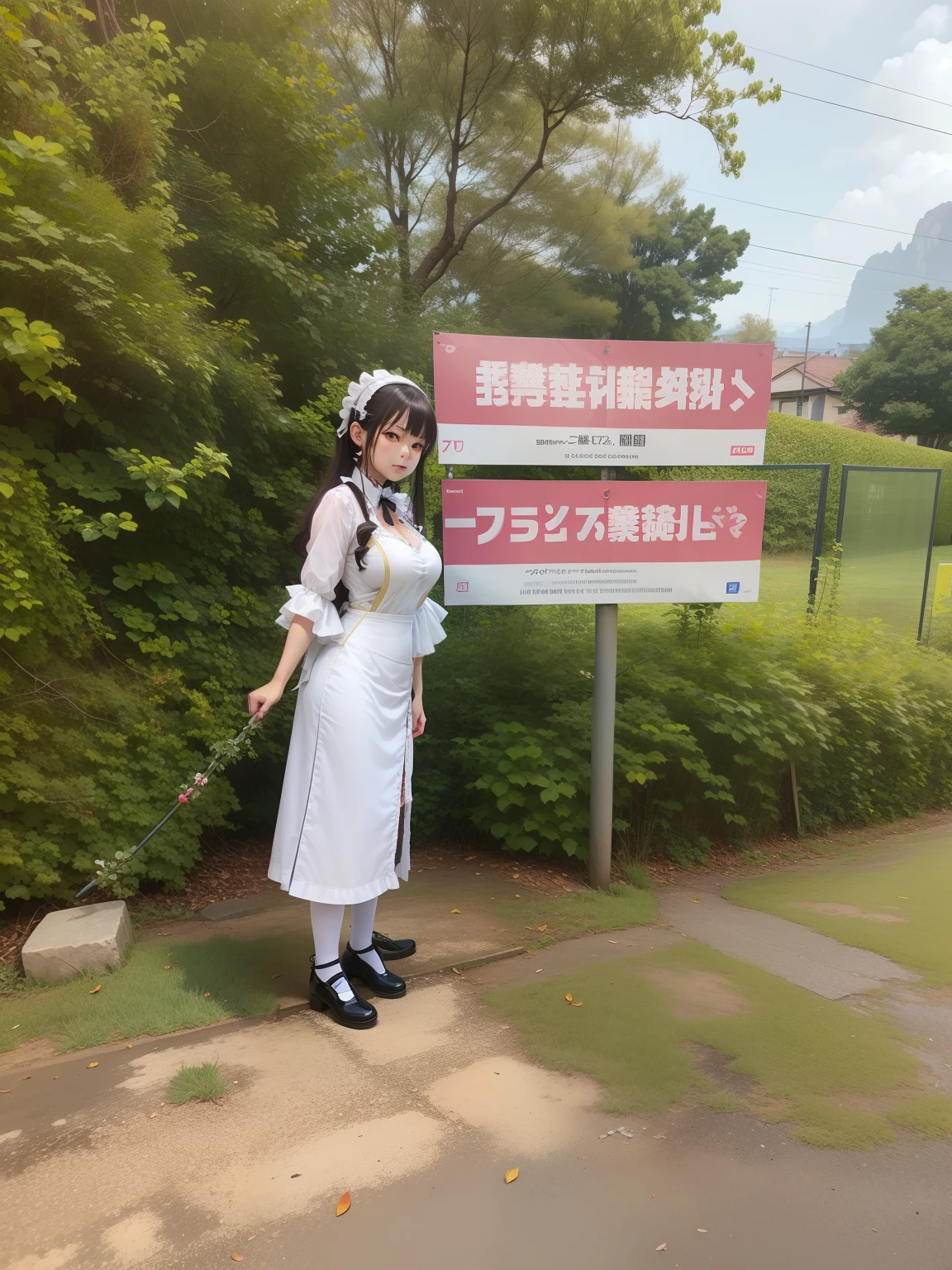 Change maid costume real, realistic and anime