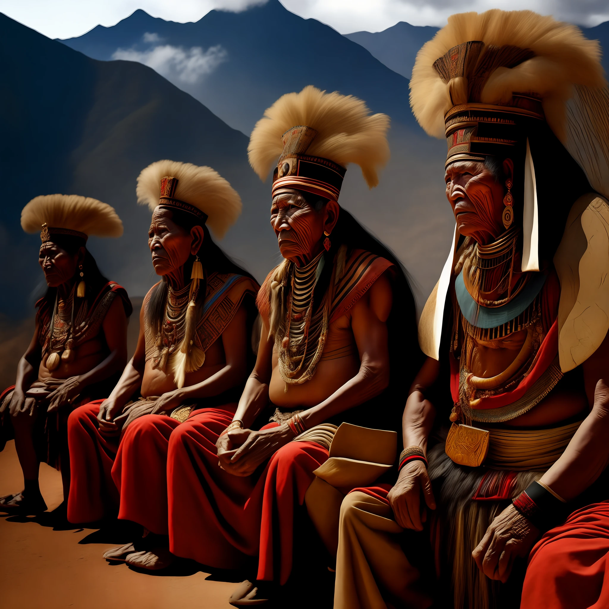 The elders of the Inca culture held grand sacrifices,There are many who submit to the elders
