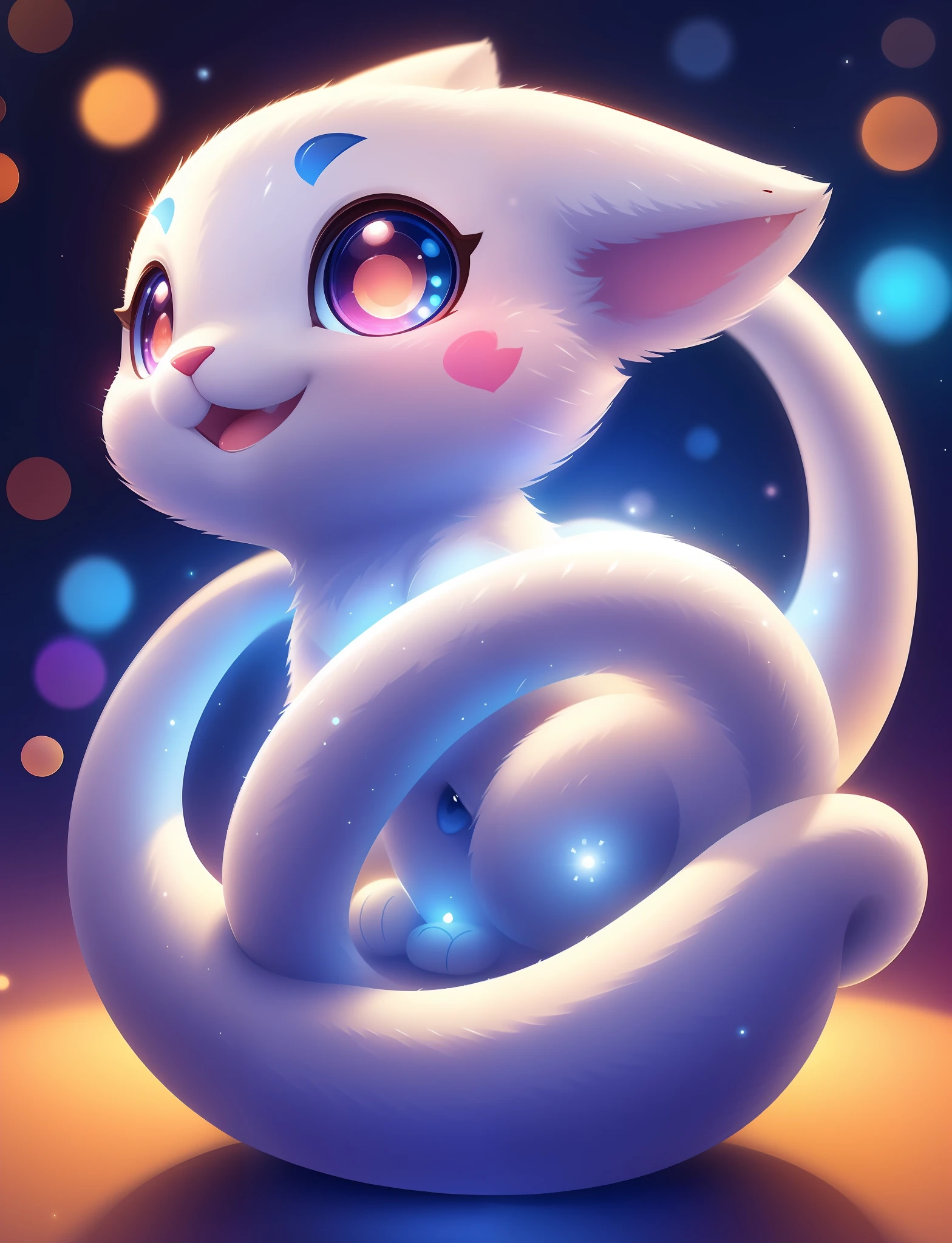 Cute little white snake,Different color eyes, tchibi, adolable, Logo design, Cartoony, movie light effect, 3D vector art, Cute and quirky, Fantasyart, Bokeh, handpainted, digitial painting, gentle illumination, Isometric style, 4K 分辨率, photoreal render, High level of detail clean, Vector image, Photorealistic masterpiece, professional photoshooting, simple space background, flat white background, isometry,vibrant vector