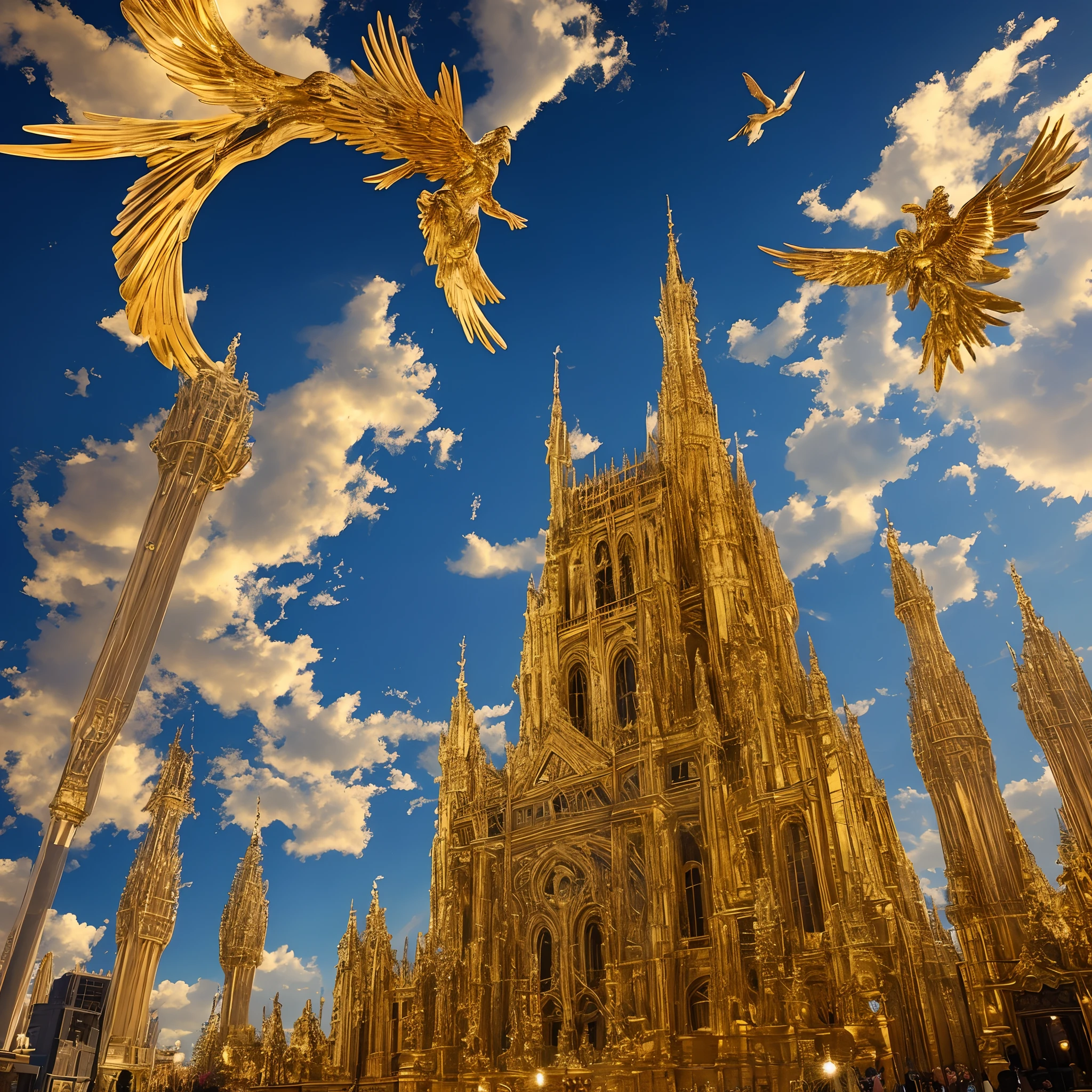Golden gods in the sky
