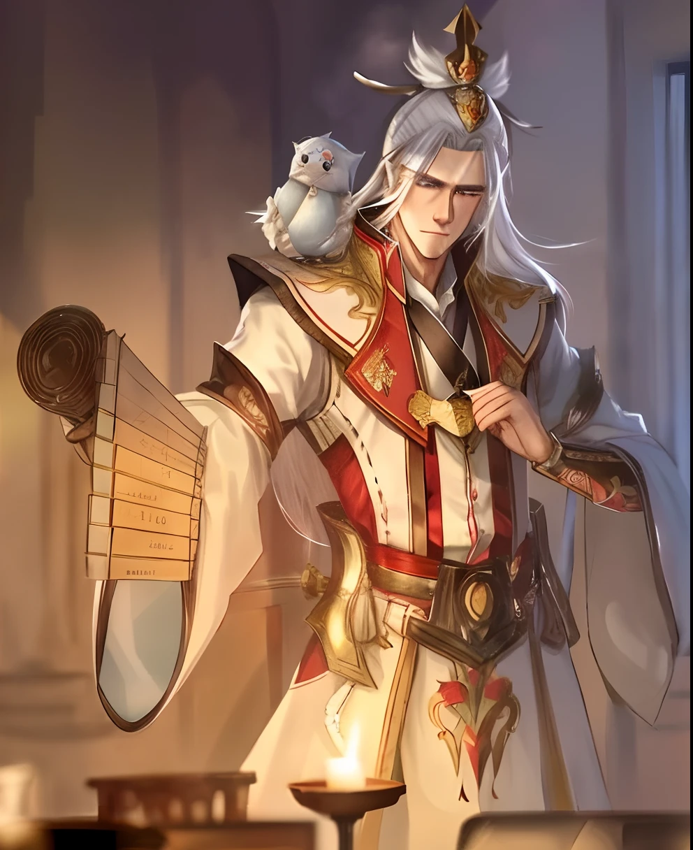 Two-dimensional white-haired two-dimensional handsome guy looks feminine and beautiful is tied to a chair, blushing, drooling, dripping sweat