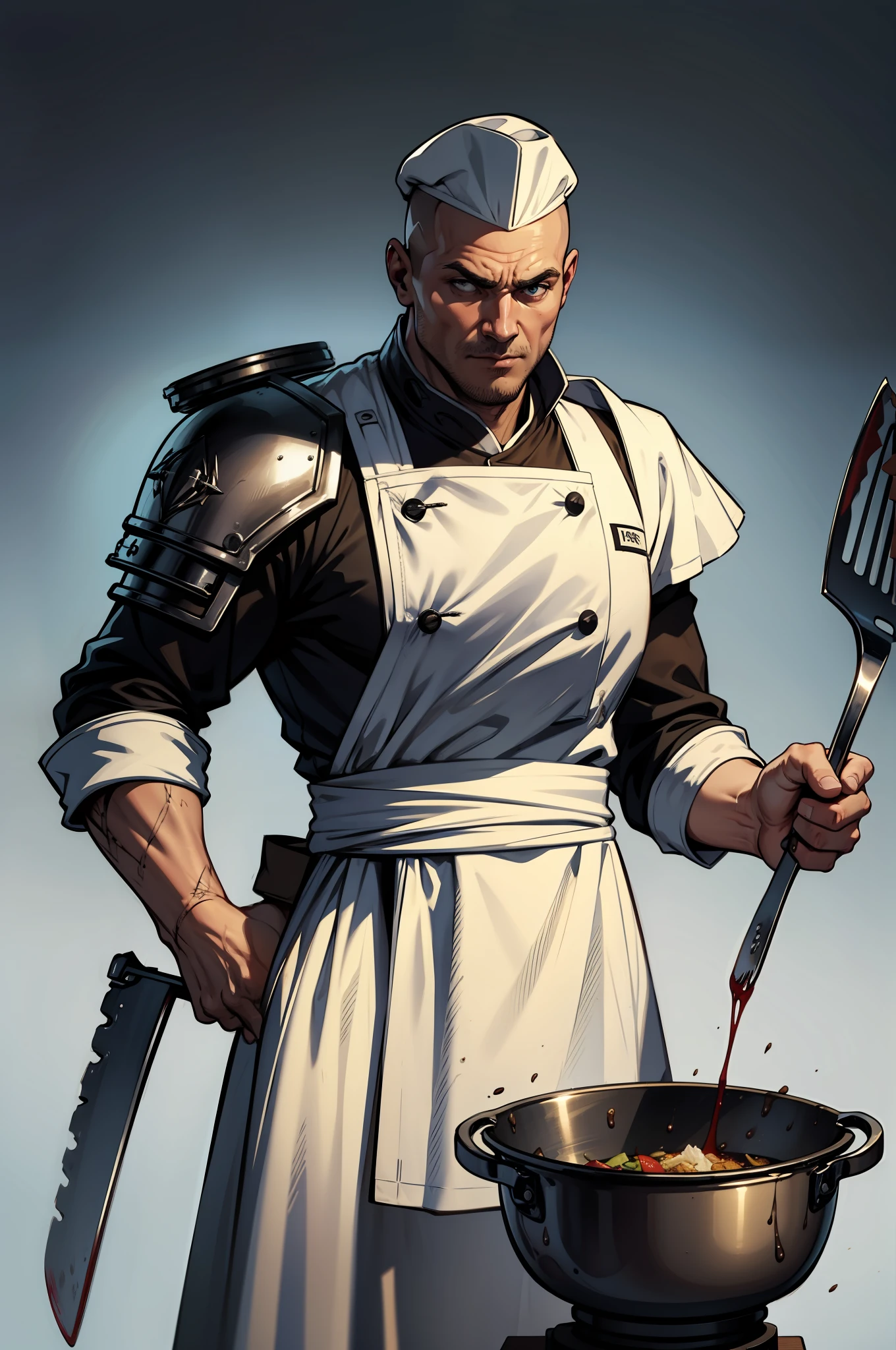 "Professional chef crisp uniform."