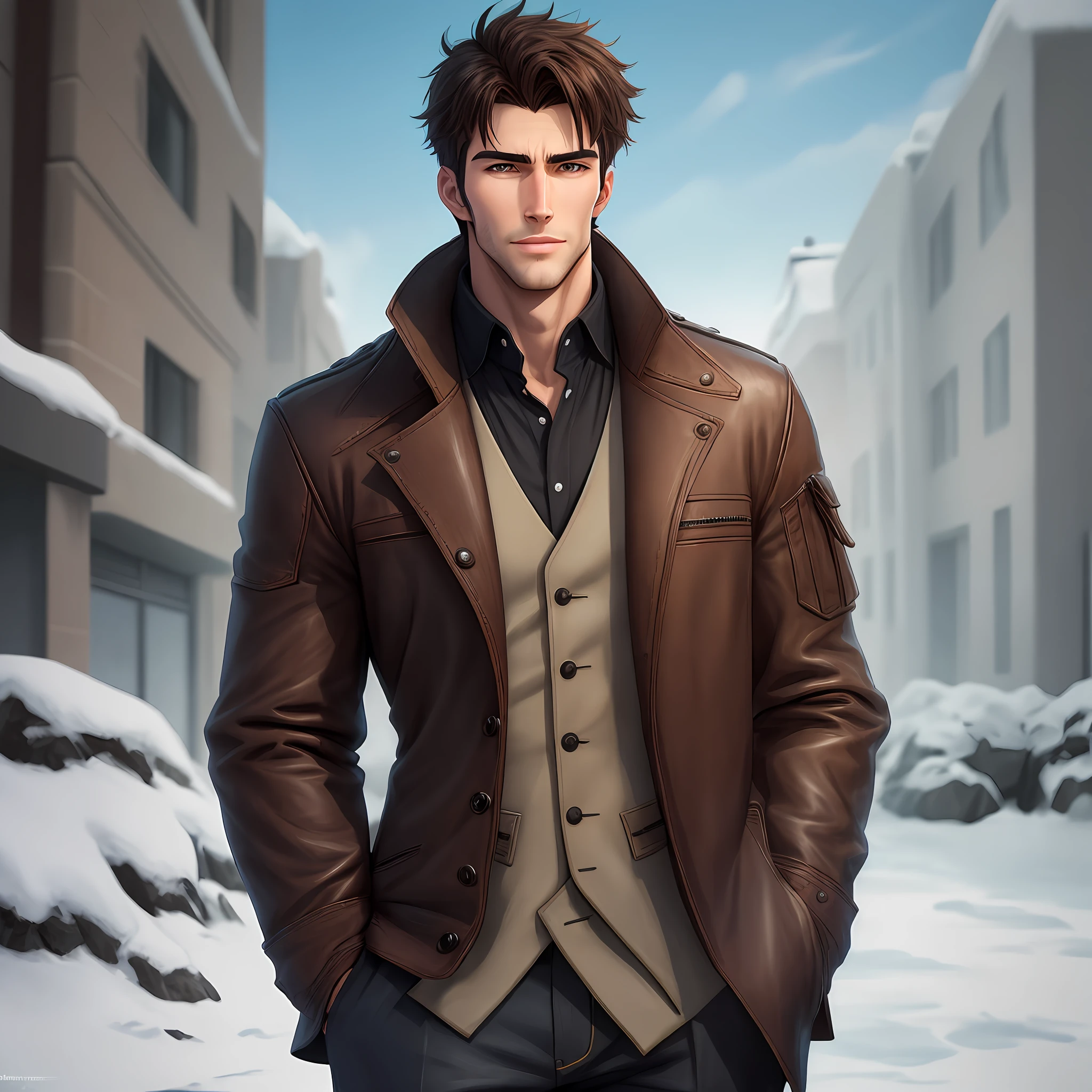 Handsome guy cold two-dimensional