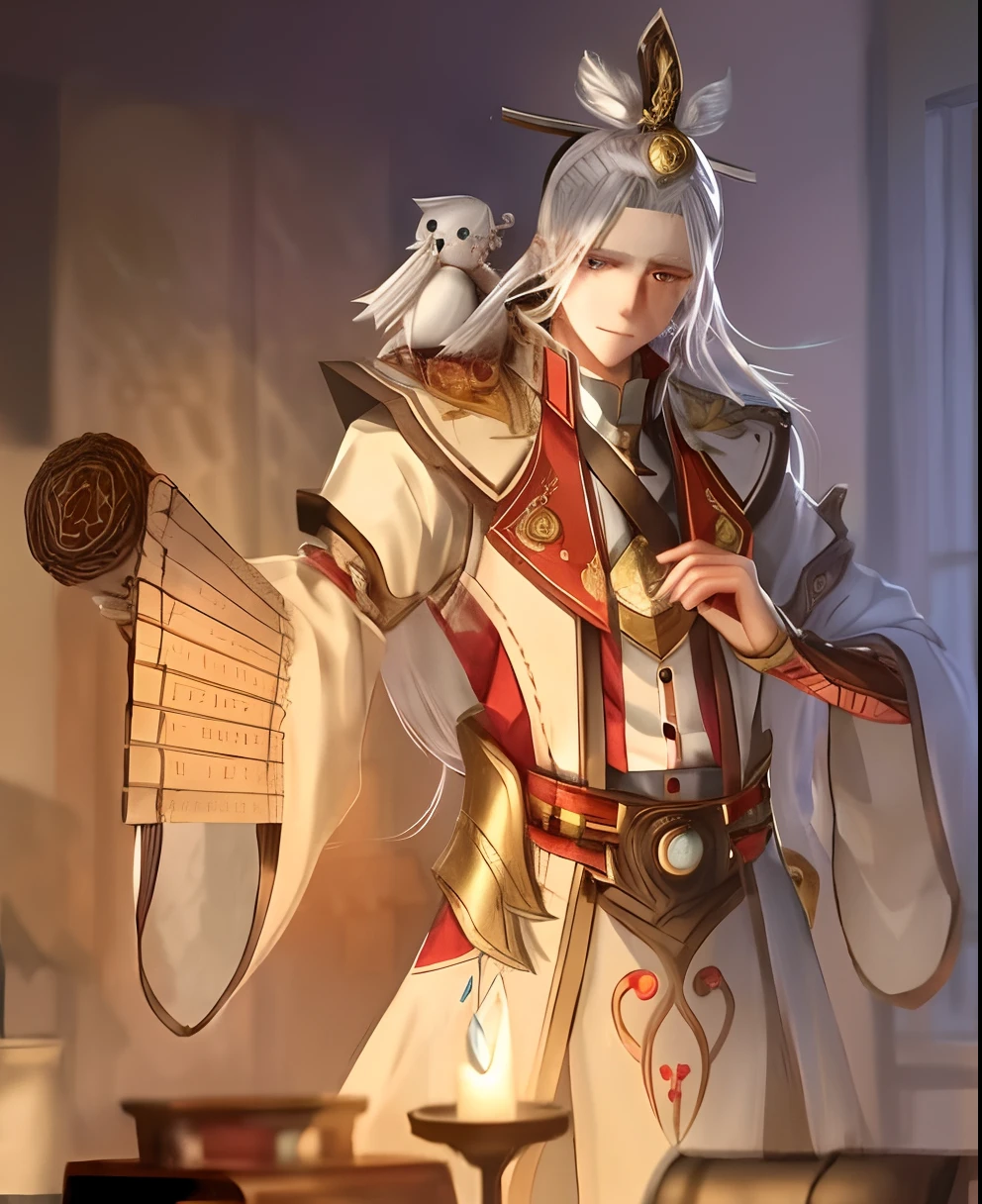 Two-dimensional white hair, two-dimensional Shota looks feminine and beautiful and is tied to a chair, Blushing, Drooling, Dripping sweat