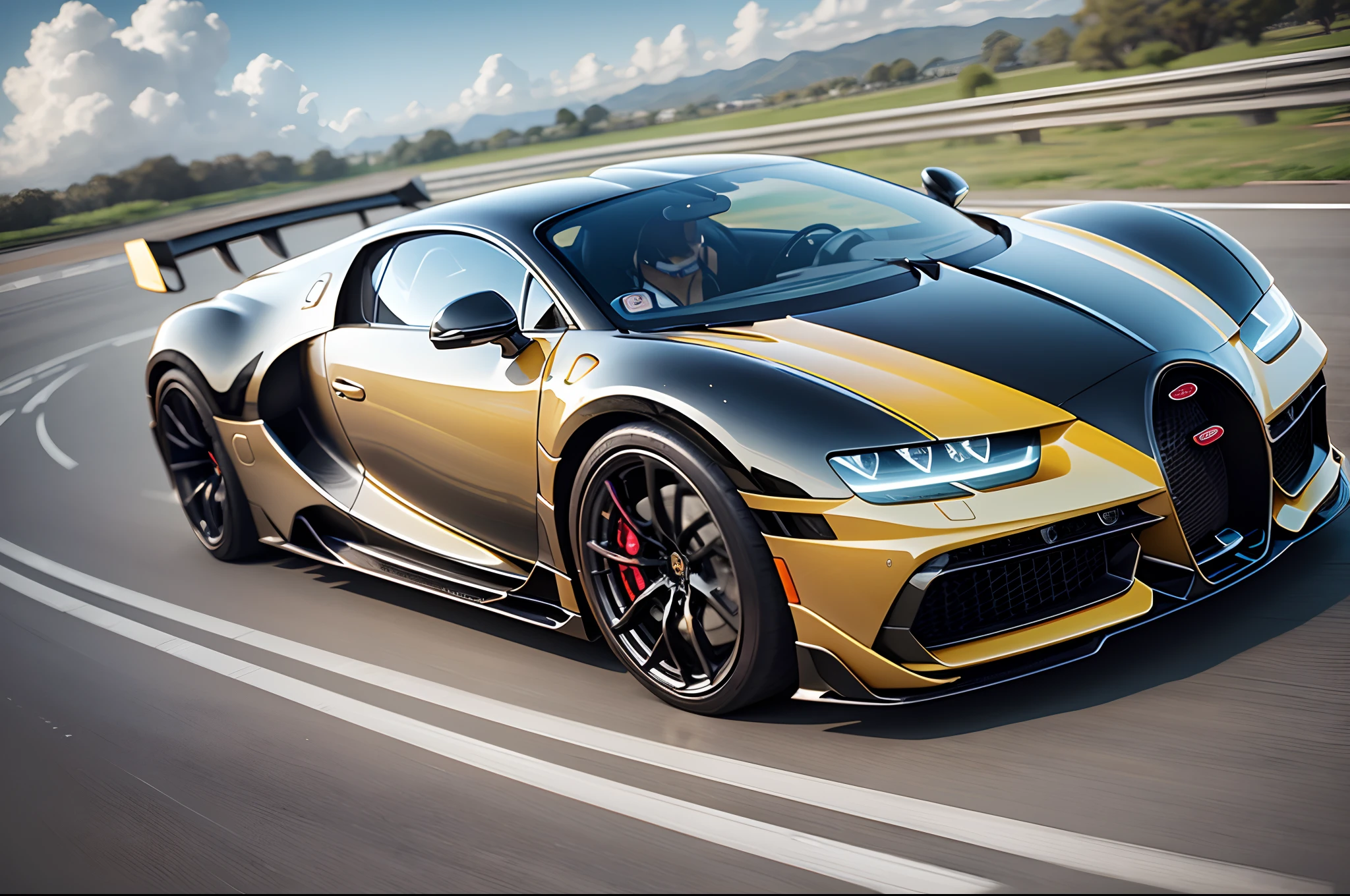 a realistic car, Bugatti, Lamborghini,hyper realistic,4k --auto --s2