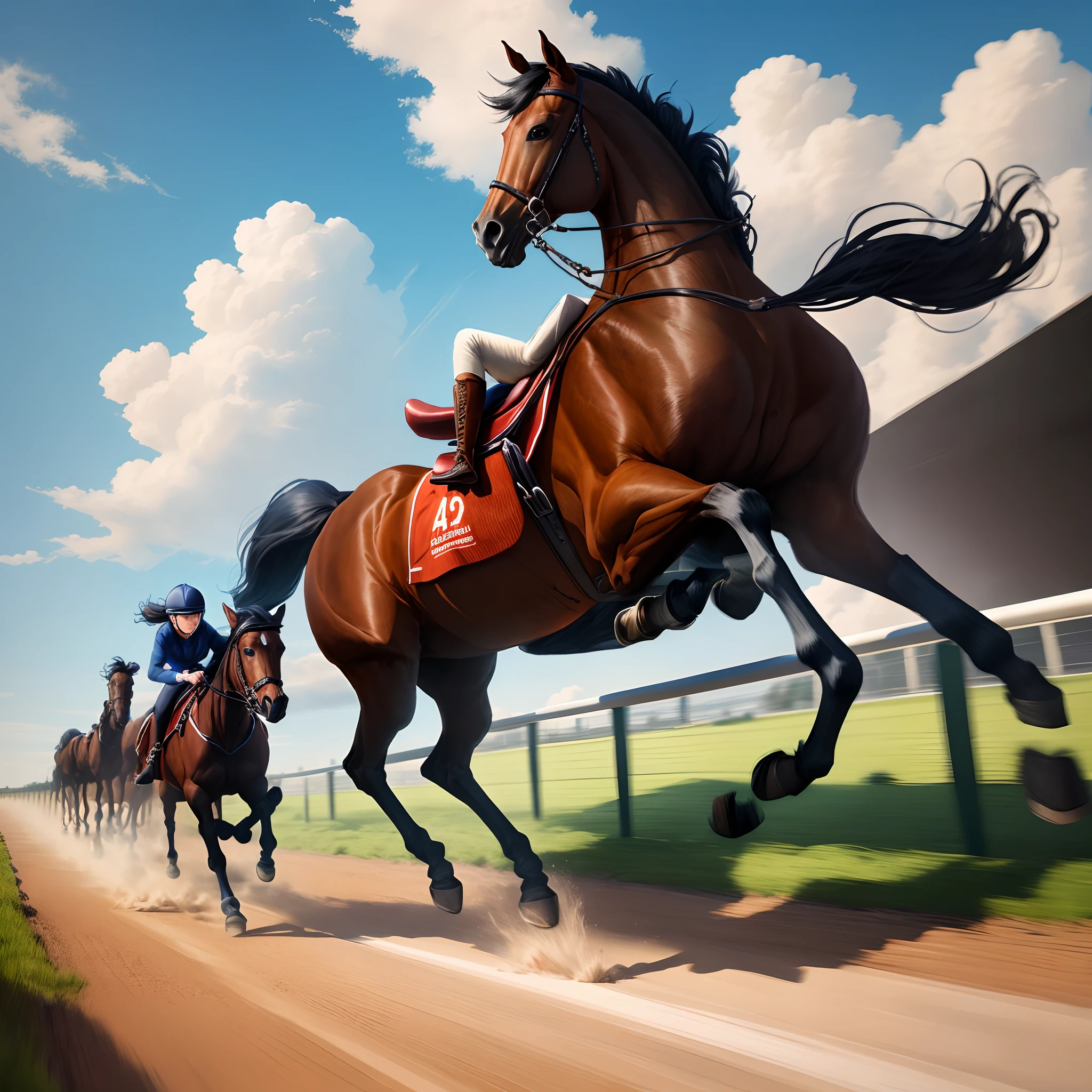 Help me draw a horse running in the sky