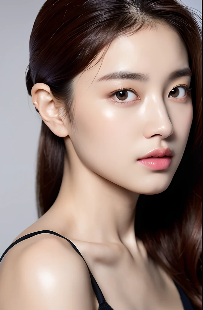 ( (8K:1.27), Best Quality, Masterpiece, Ultra High Resolution:1.2) Photo Beautiful Chinese Woman (Beauty:1.1) (Sports Bratures:1.21) Gregg Rutkowski and Alphonse Mucha design intricate elegance, fantasy, detail, geometry, gradient lighting, 1girl, delicate skin, looking at the viewer, brown eyes, (high ponytail: 1.2), (medium breast: 1.0), (medium areola: 0.8), (Photorealistic:1.4), (Best Quality:1.0), (Ultra High Resolution:1.0), 8K, RAW Photo, (Masterpiece:0.2), (pureerosface_v1:0.5)
