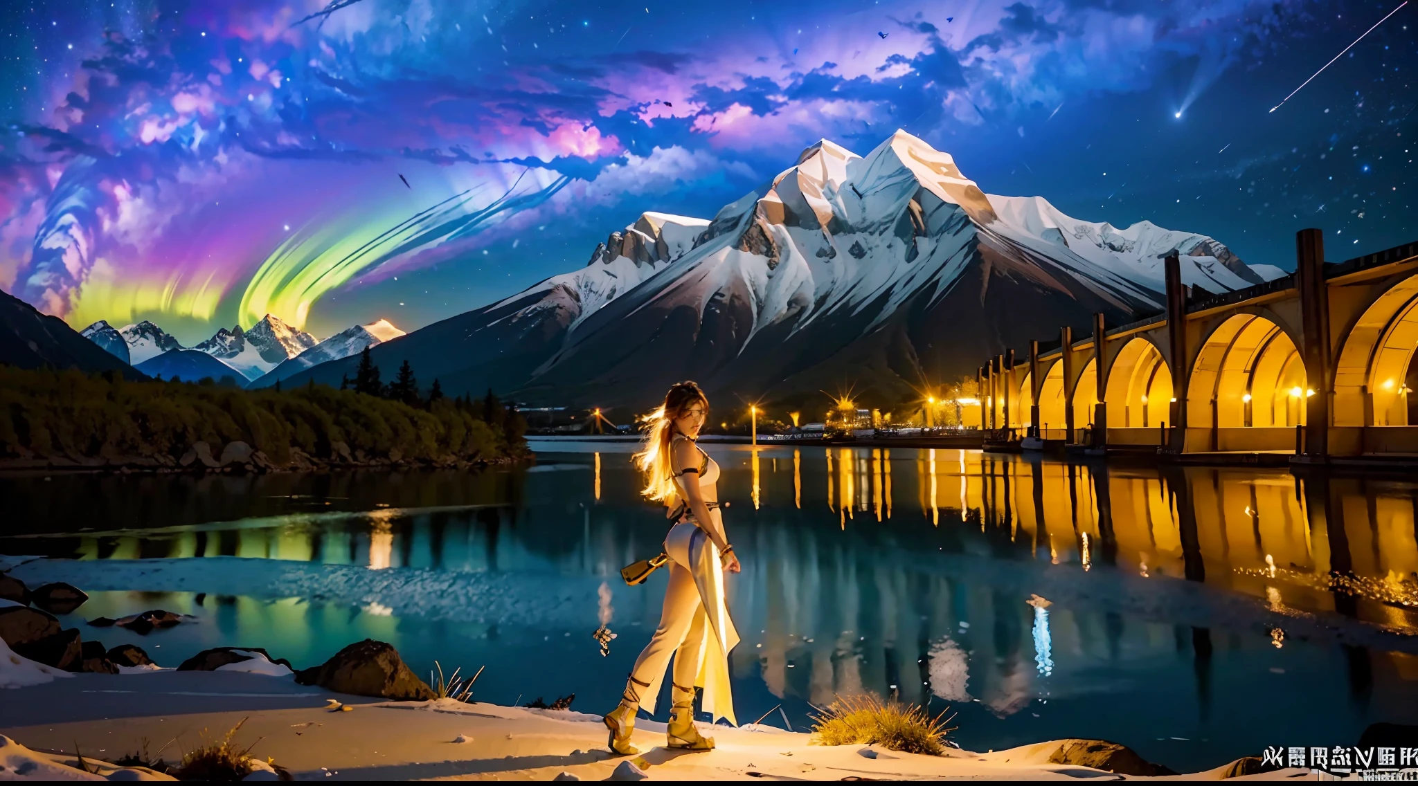 Ultra-grand scenes,The ultra-wide-angle lens captures the appearance of the adventurer girl on location。The adventurer girl can always quickly change clothes for scene elements,And the change in clothing does not affect the display of her physical characteristics。The adventurer's extremely tall body has a tight and extremely concave S-shaped curve,Visual effects are exaggerated,The sternum of the adventurer mother narrowed and tightened,Abdominal coarctation and tightening,The waist narrows and tightens,to accentuate the slender lines of the waist and abdomen,And make her K-cup teardrop-shaped giant chest tightly restrained by the equipment strap。The adventurer's crotch is delicate and dexterous,But the buttocks are muscular,The silhouette is upturned and the thigh seam is deep,The pubic outline is pronounced。The adventurer's length is 67 percent taller than the bursting long legs%,The length is even taller than a normal person,And the hips and legs have round and beautiful lines。With tough and coquettish facial features, she is always as cheerful as the sun,Skyscraper Heels, a multifunctional off-road style with a strong sense of technology, was stepped on by her,Sometimes only her graceful figure can be seen,But her eyes shining like flame were always bright,She wears delicate and practical field gear on her hands, feet, wrists, neck and shoulders,The high-tech detection equipment flashes a variety of cue lights and neon-like information light screens,Let her always be surrounded by a charming colorful brilliance。Use Midjourney's advanced stroke tools and color palettes, as well as tools like texture packs and model packs, to create special bodysuits that inspire adventurers,While having good performance,Reflect the unique physiological characteristics of the adventurer in different postures and handle the corresponding appearance details,Make the picture look more coordinated,Add realism even further。The adventurer scenes, always offer spectacular views of these