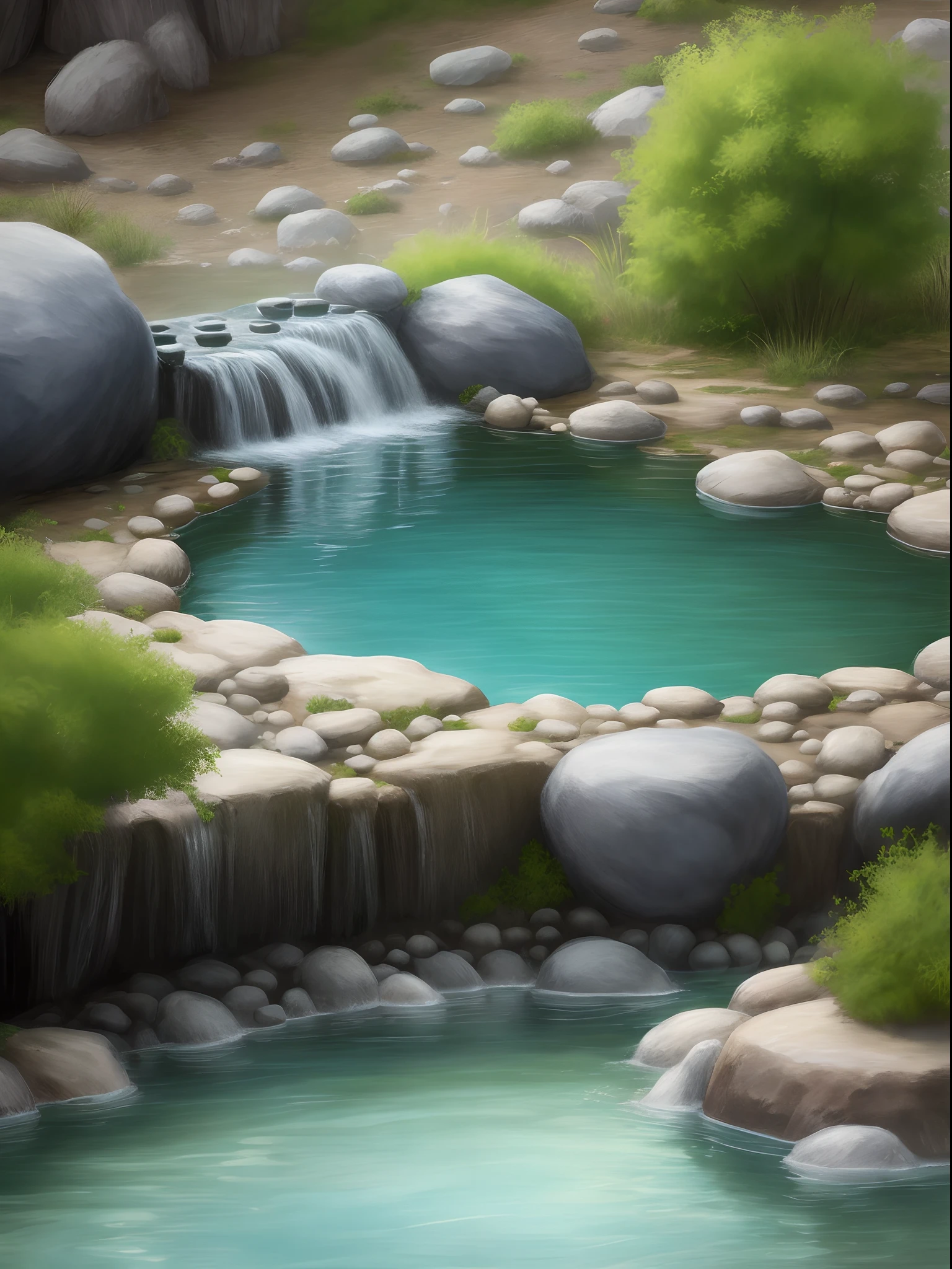 The hot springs are non-human