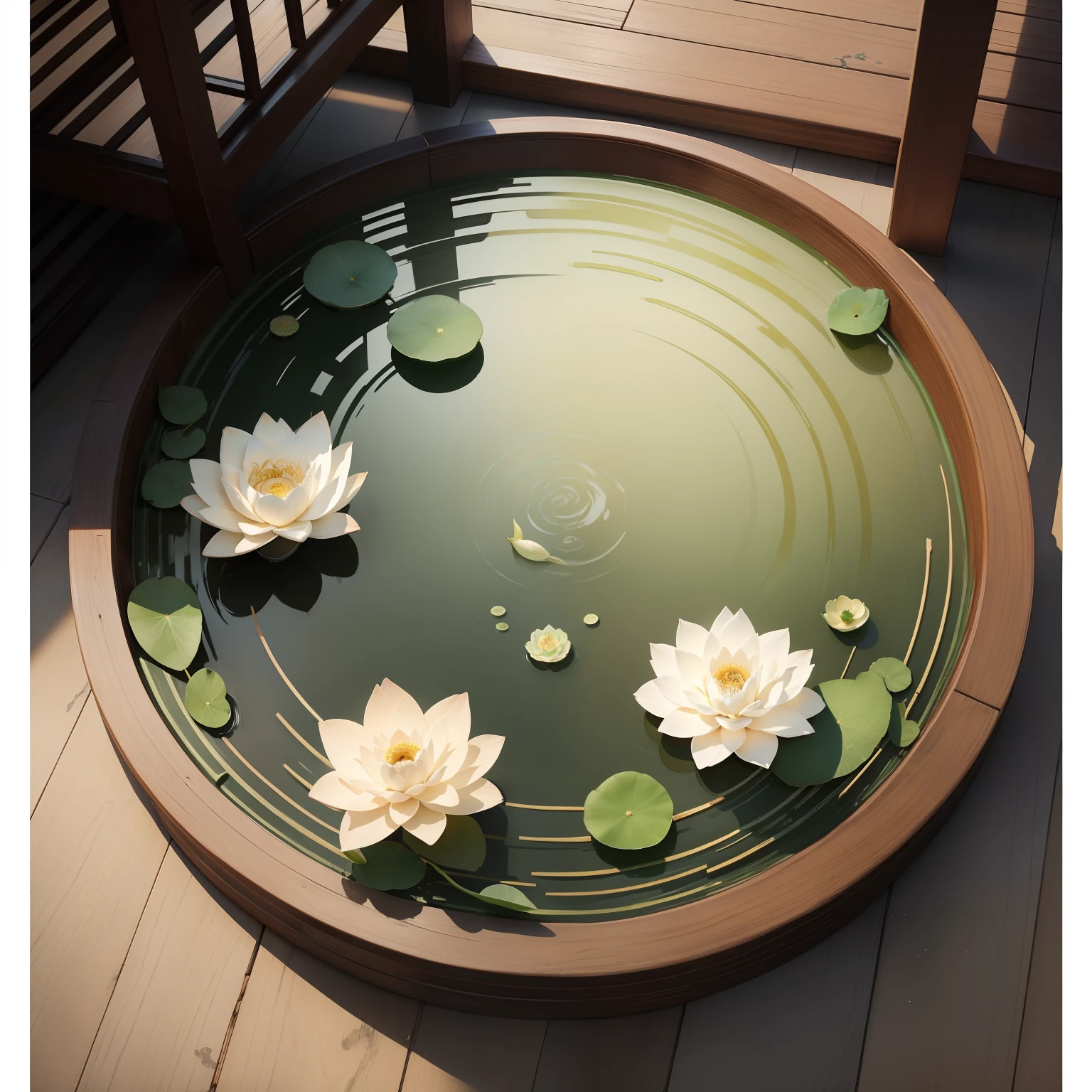 Traditional chinese painting，femele，water ink，lotuses，Hanfu，jade foot