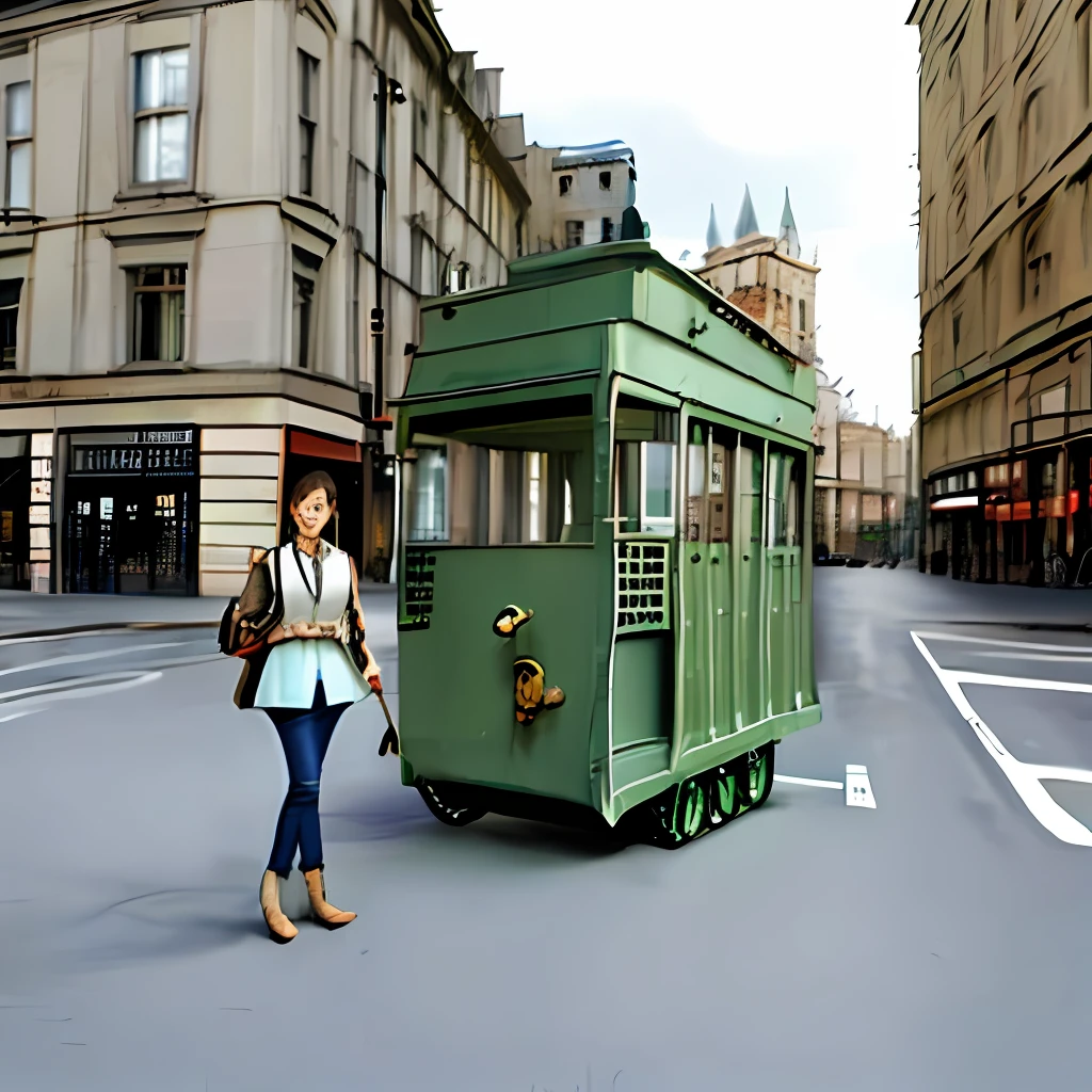 cart：Tank 400，high-definition picture quality，Paired with beautiful models，Background city