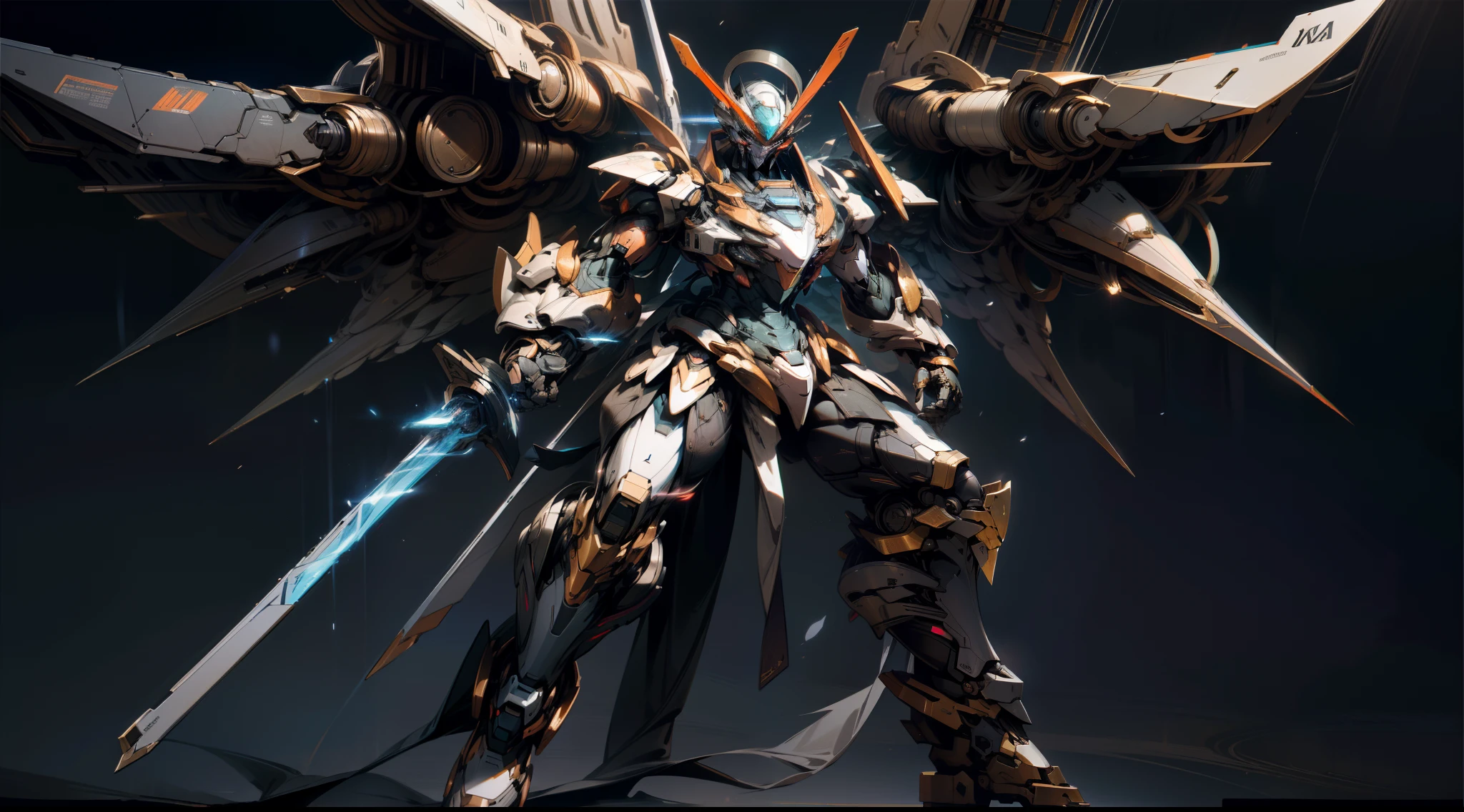 best qualtiy，tmasterpiece，Extremely refined and beautiful，Extremely detailed 8K，finely detailled，tmasterpiece，Best quality at best，8k wallpaper，High quality texture，Complicated details，Detailed texture，Highqualityshadow，Gray black cosmic background，Huge Freedom Gundam （Full of technology），The Freedom Gundam is well built，There is a pair of archangel wings on his back，One left hand holds a weapon，Maintain a fighting stance