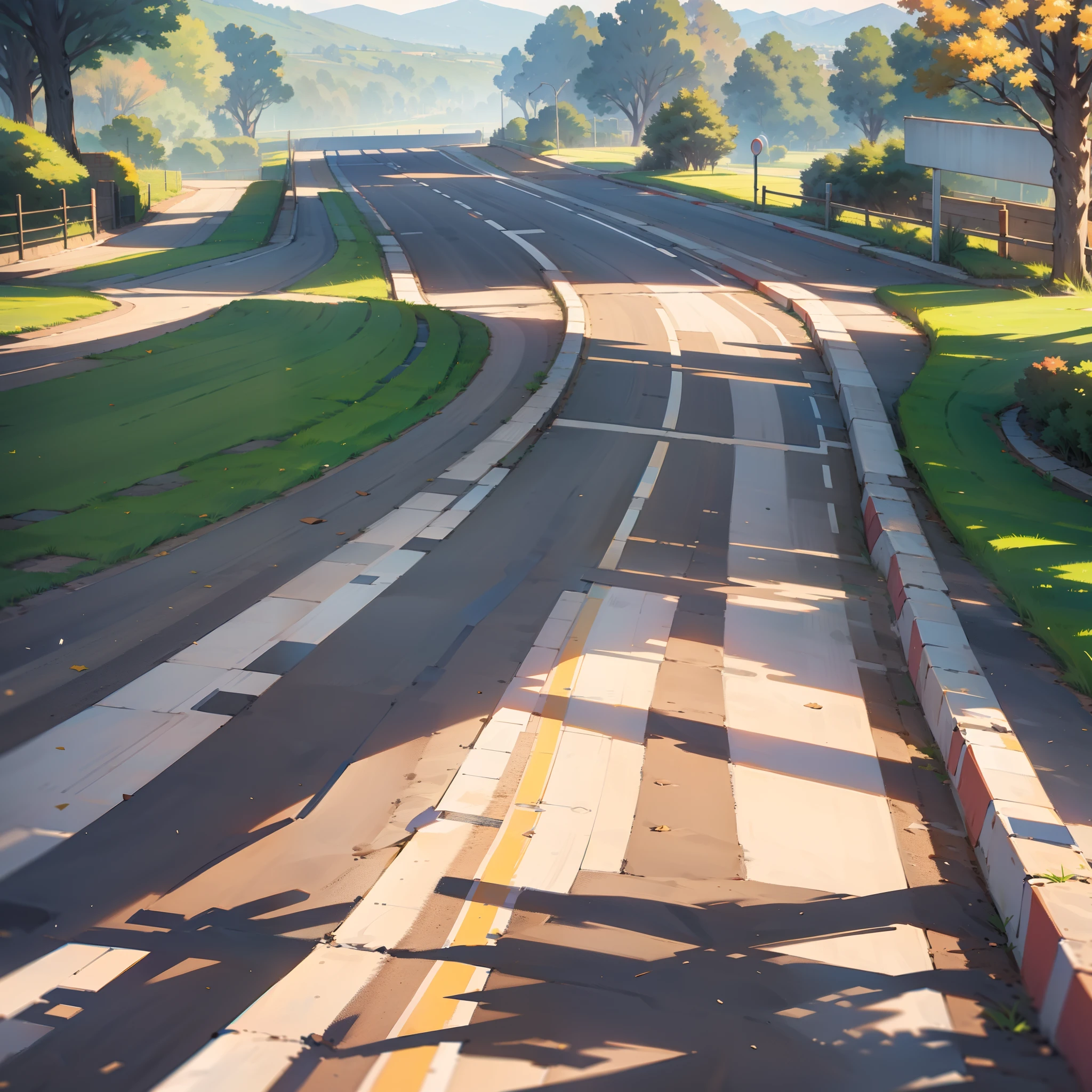 One straight road