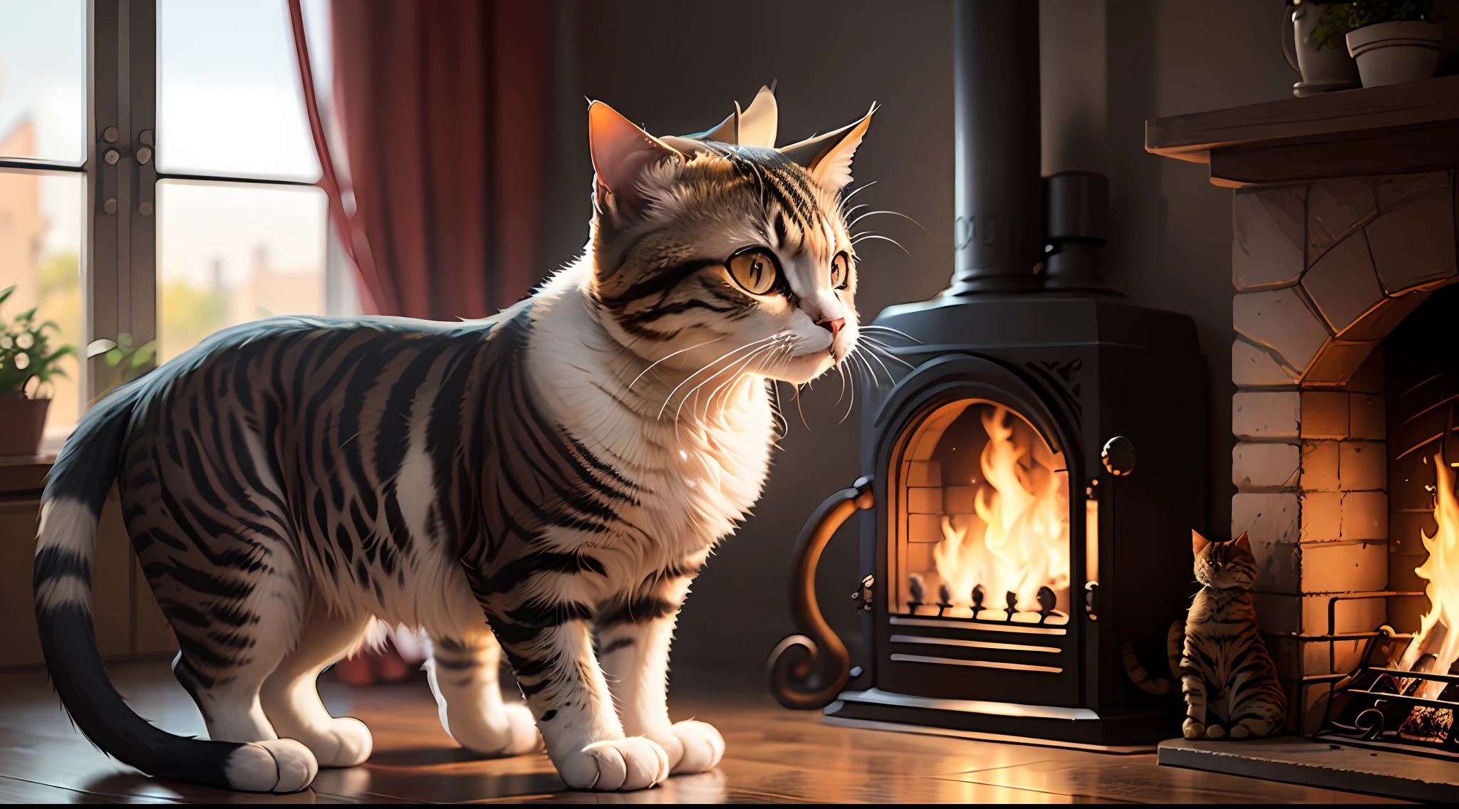 Fire attribute cat