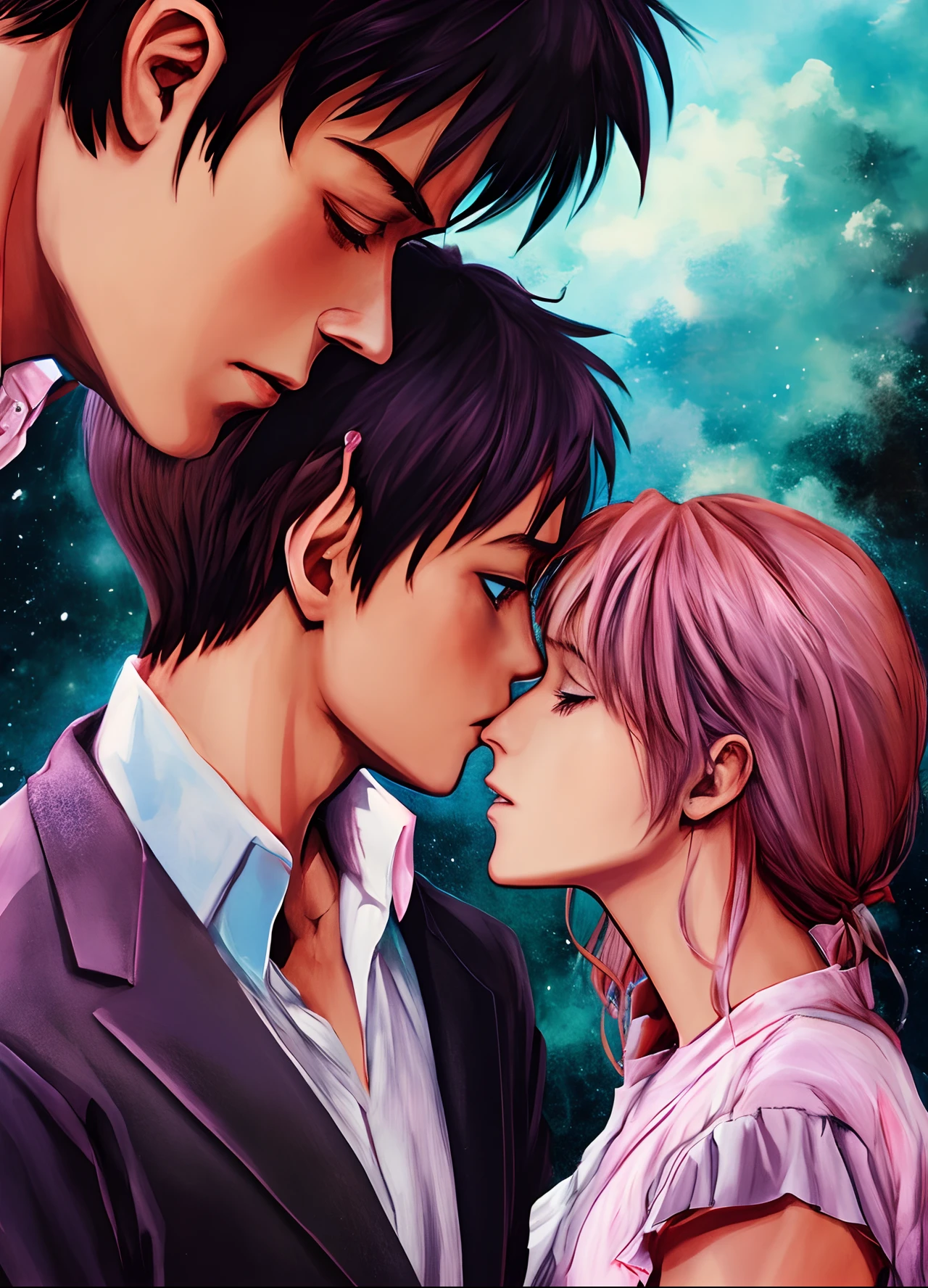 Shinji Ikari Nagisa Kiss Cross Hatsuki Evangelion