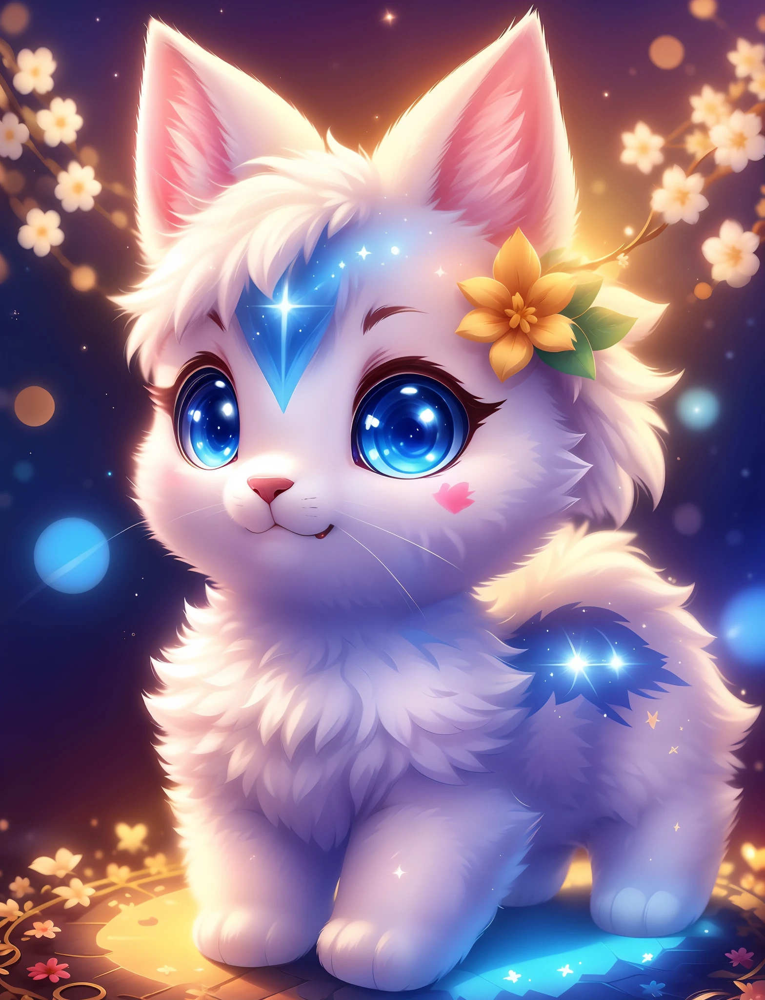 Cute little white horse,Eyes of different colors, tchibi, adolable, Logo design, Cartoony, movie light effect, 3D vector art, Cute and quirky, Fantasyart, Bokeh, handpainted, digitial painting, gentle illumination, Isometric style, 4K 分辨率, photoreal render, High level of detail clean, Vector image, Photorealistic masterpiece, professional photoshooting, simple space background, flat white background, isometry,vibrant vector