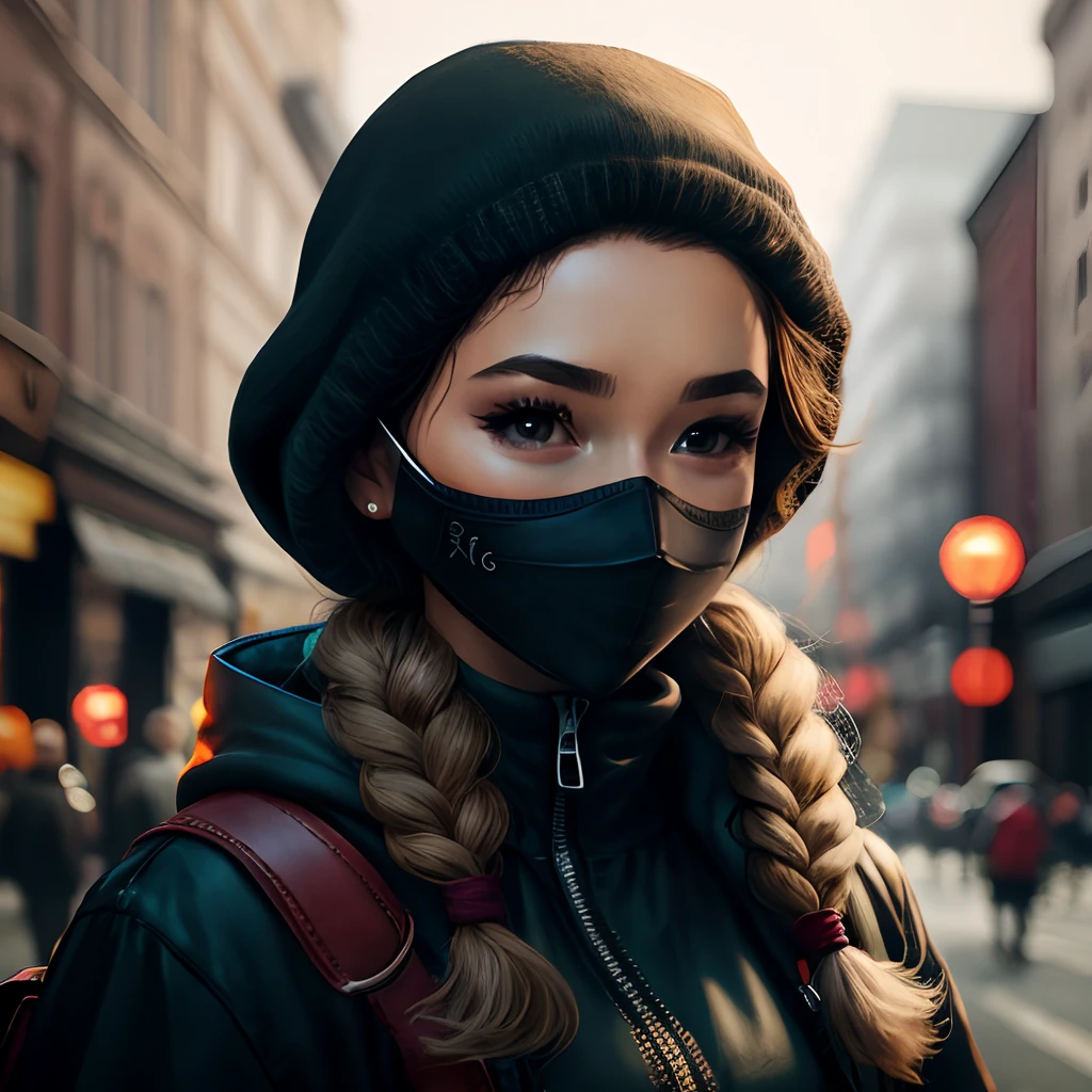 Masked woman