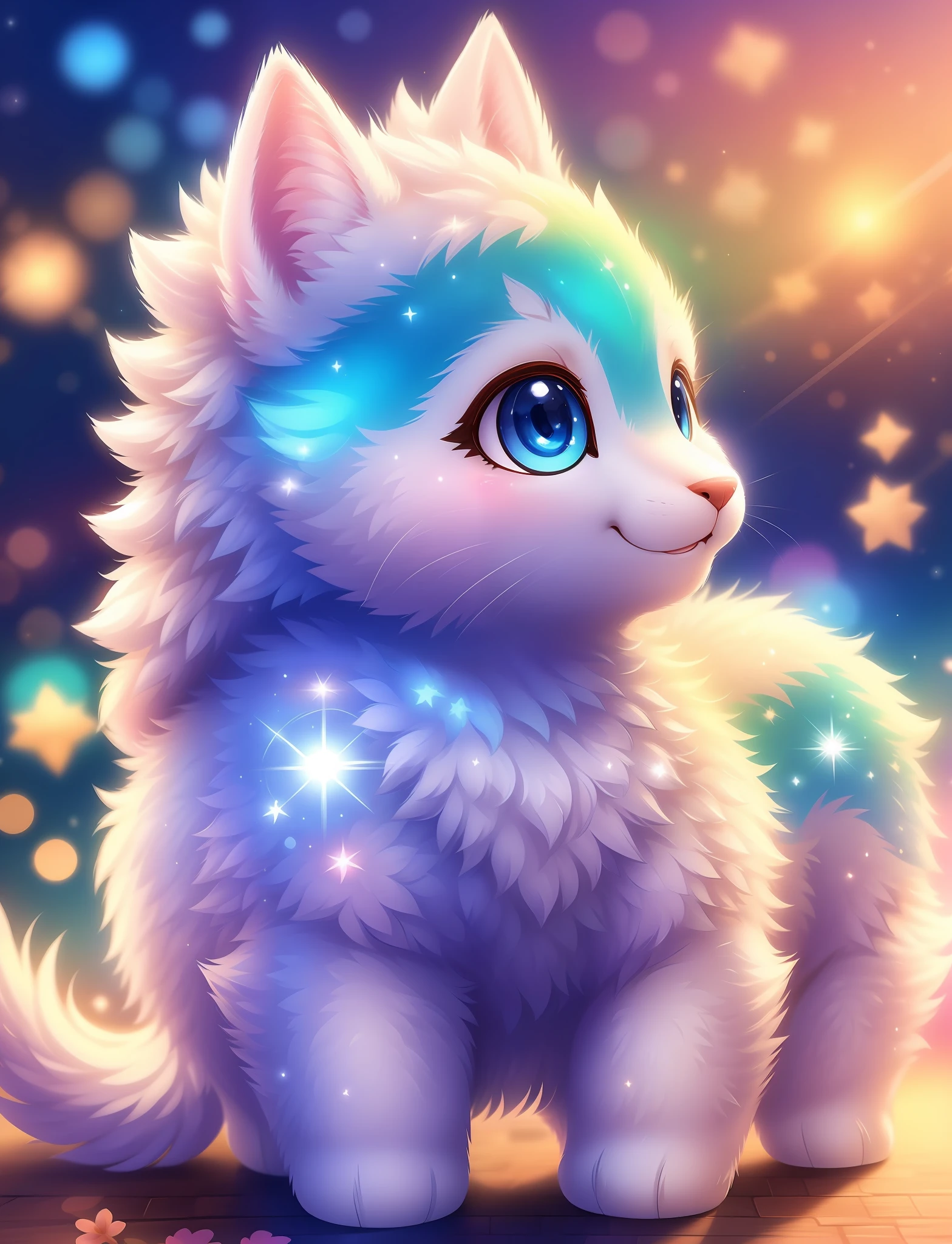 Lovely white horse,Eyes of different colors, tchibi, adolable, Logo design, Cartoony, movie light effect, 3D vector art, Cute and quirky, Fantasyart, Bokeh, handpainted, digitial painting, gentle illumination, Isometric style, 4K 分辨率, photoreal render, High level of detail clean, Vector image, Photorealistic masterpiece, professional photoshooting, simple space background, flat white background, isometry,vibrant vector