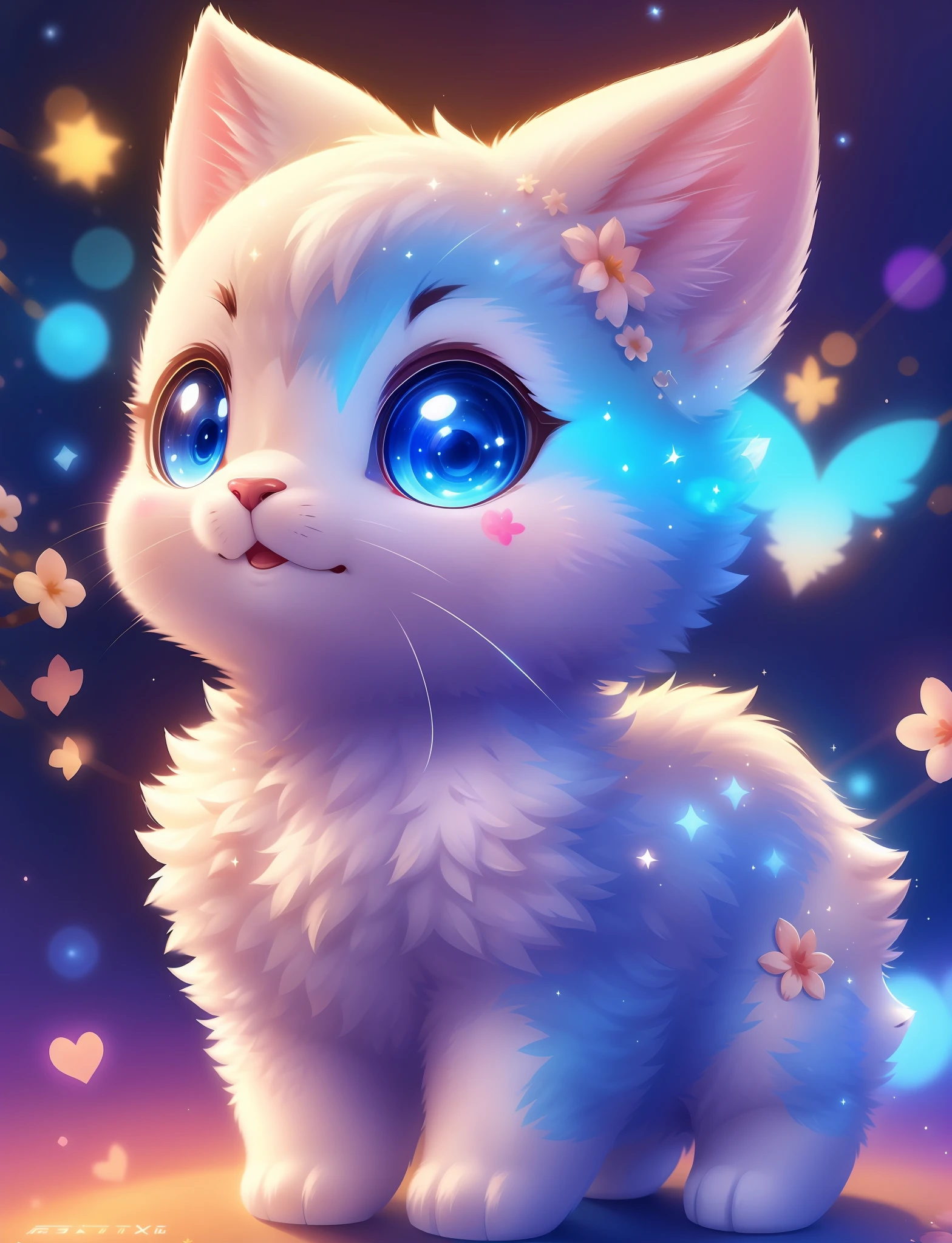 Cute little white horse，Eyes of different colors， tchibi， adolable， Logo design， Cartoony， movie light effect， 3D vector art， Cute and quirky， Fantasyart， Bokeh， handpainted， digitial painting， gentle illumination， Isometric style， 4K 分辨率， photoreal render， High level of detail clean， Vector image， Photorealistic masterpiece， professional photoshooting， simple space background， flat white background， isometry，vibrant vector