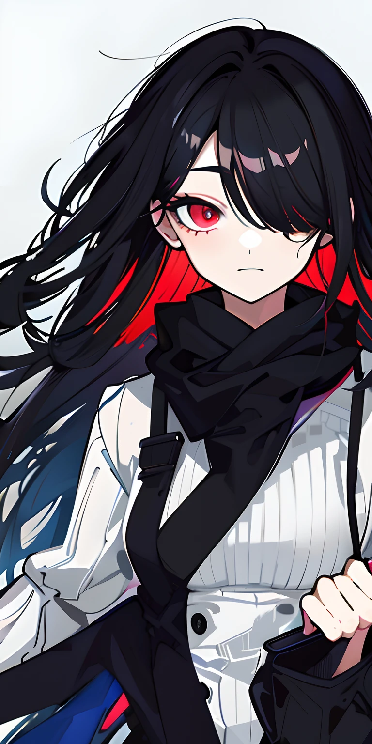 Black hair red eyes anime girl, akane owari danganronpa, ilya kuvshinov with long hair, anime moe art style, with red glowing eyes, portrait gapmoe yandere grimdark, author:Hosomura Kane, anime art style, High Quality Anime Art Style, with glowing red eyes, Yandere. Tall