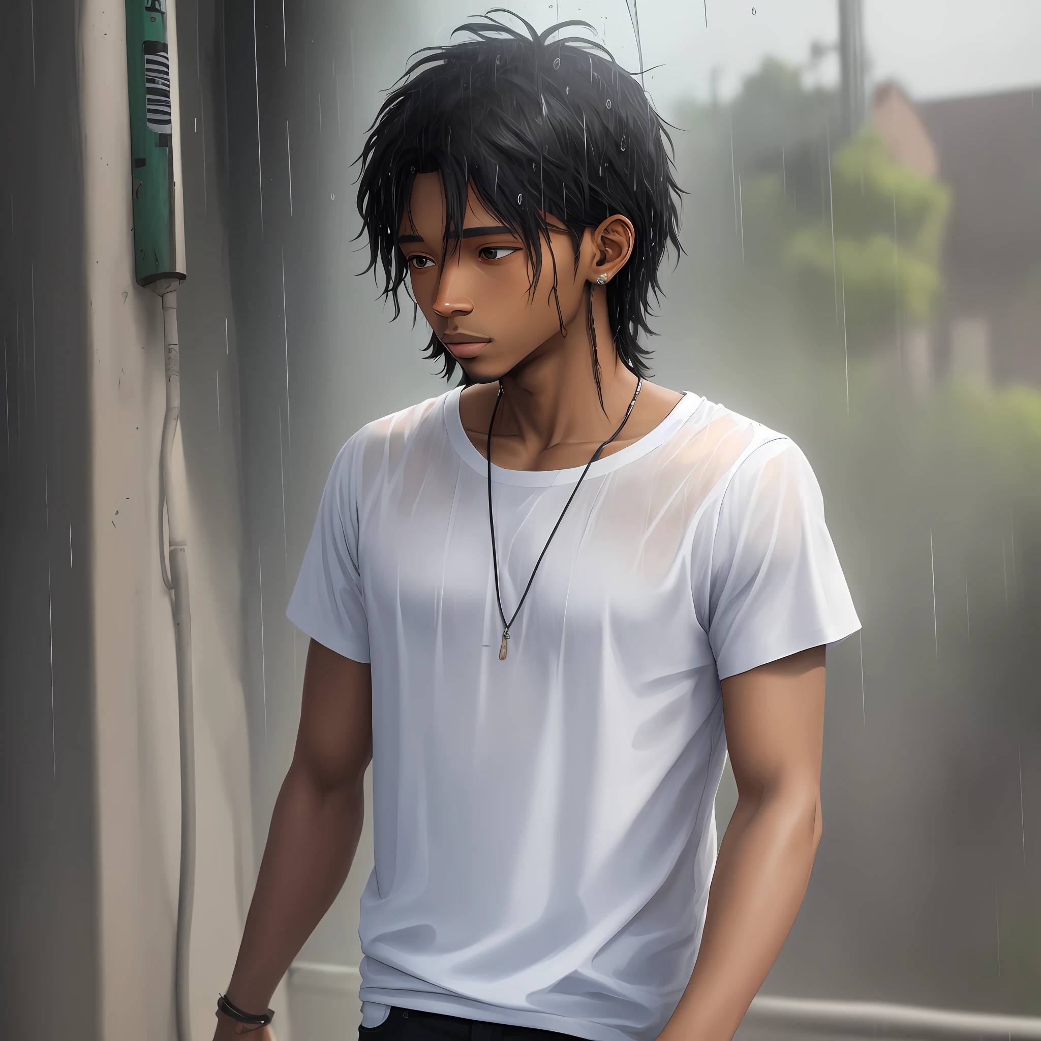Kizi,White T,rained,Leak points