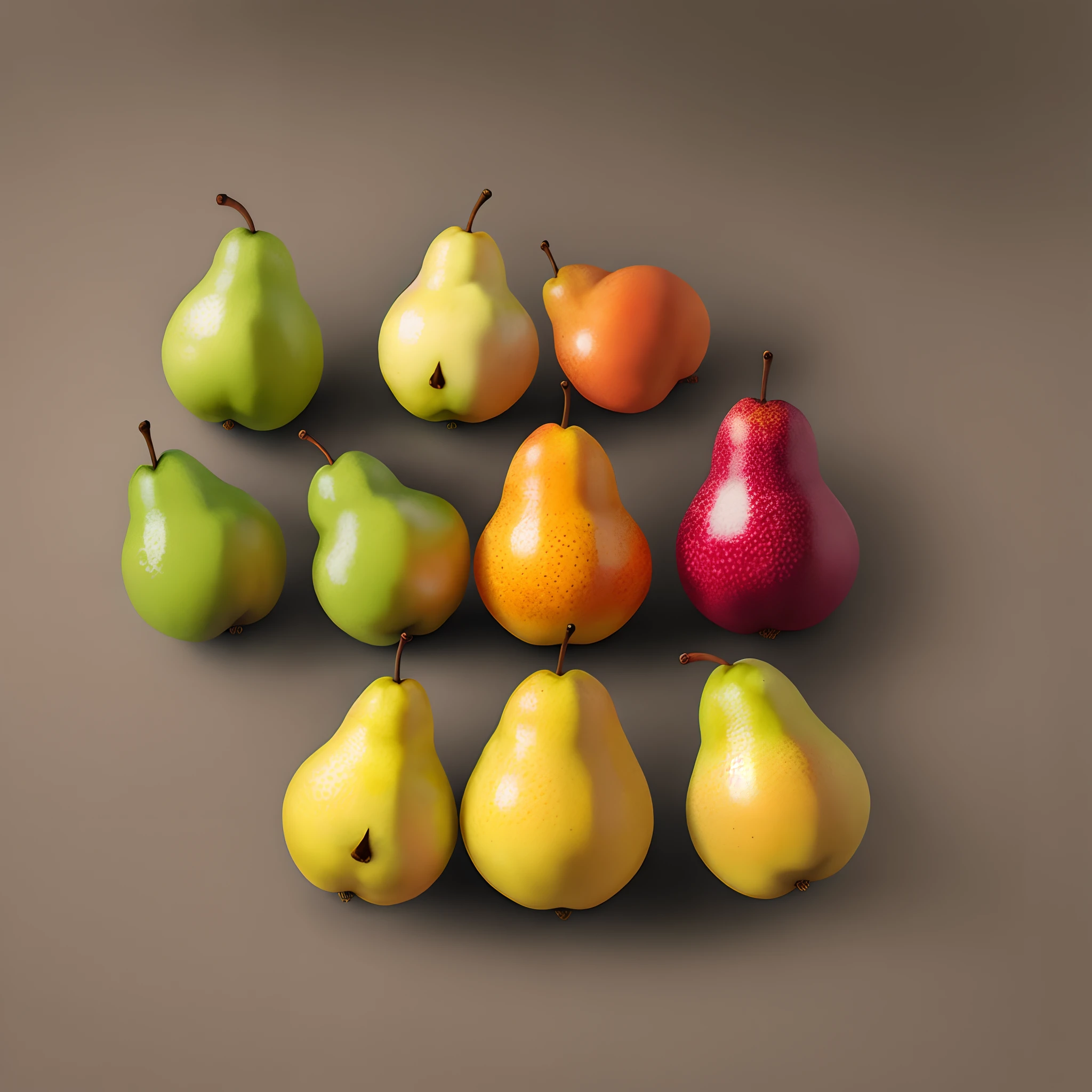 Painted pears