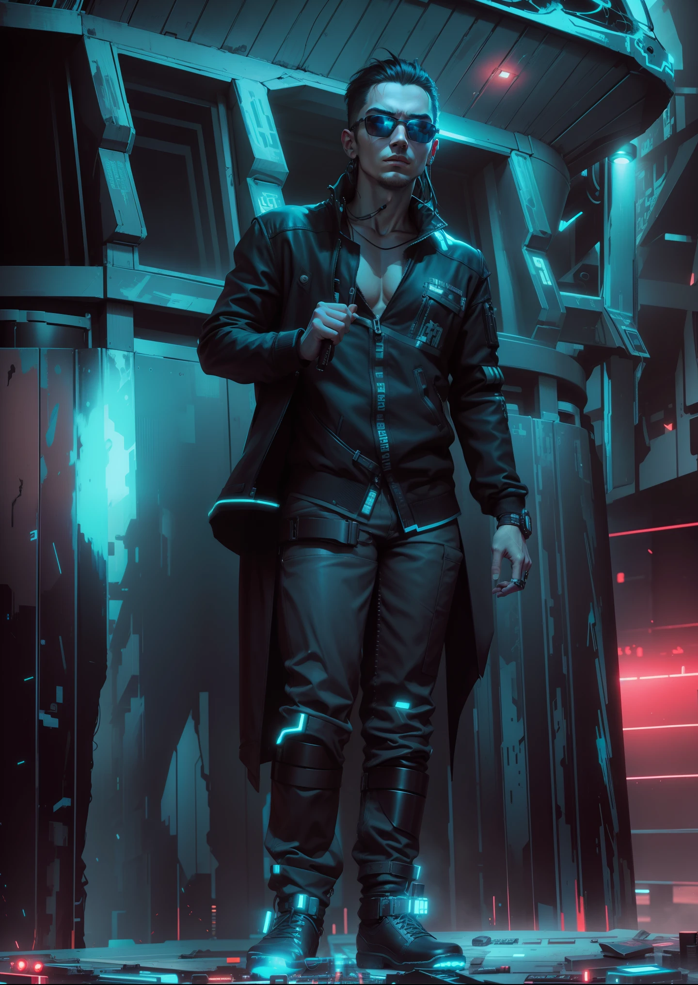 Change background into cyberpunk, turn subject into handsome guy, 8k, high resolution picture