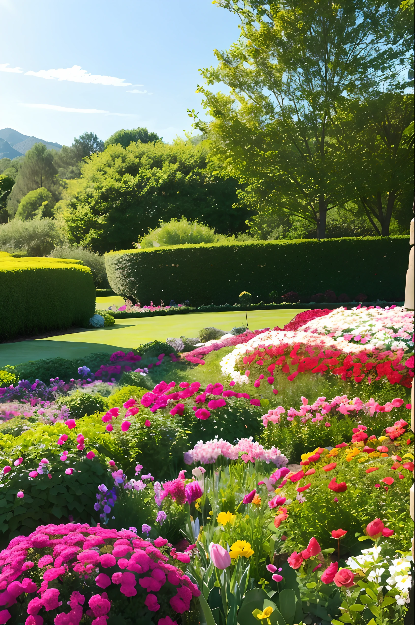 A beautiful morning in garden with beutiful flower , with sunlight, YouTube thumbnail size