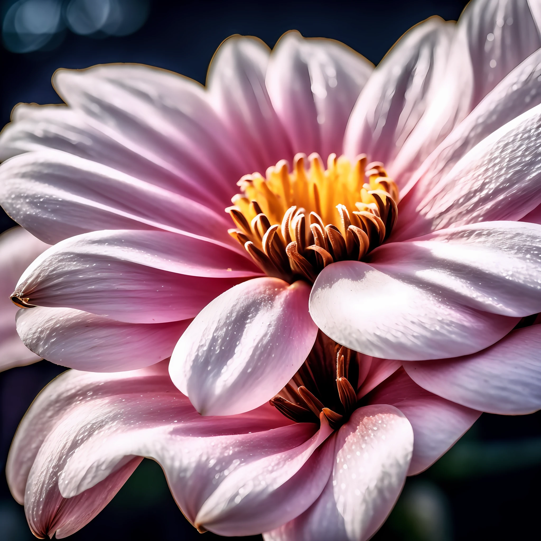 Macro photo of a flower (good composition), (in frame), centered, 8k, 4k, detailed, attractive, beautiful, impressive, photorealistic, realistic, cinematic composition, volumetric lighting, high-resolution, vivid, detailed, stunning, professional, lifelike, crisp, flawless, DSLR, 4k, 8k, 16k, 1024, 2048, 4096, detailed, sharp, best quality, high quality, highres, absurdres