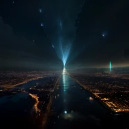 scenecy,starrysky,lakes,The city of the future