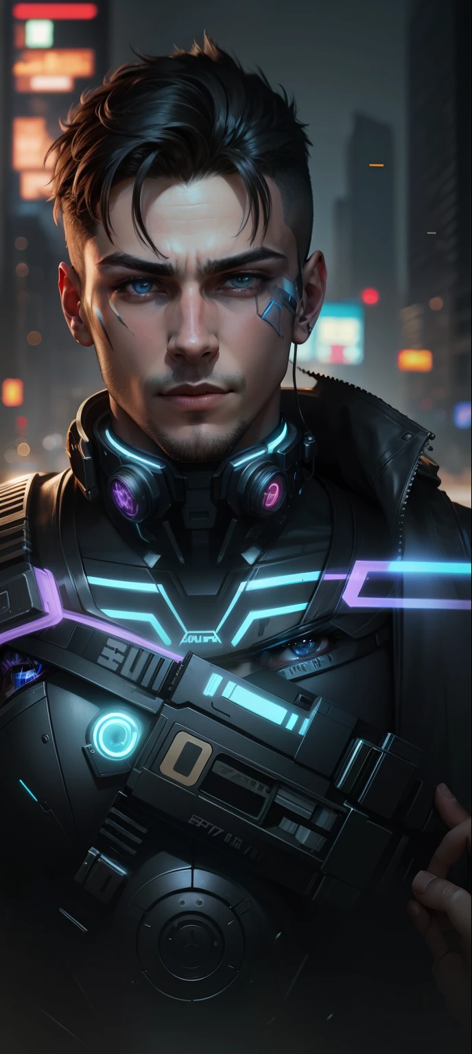 Change background cyberpunk handsome
boy, realistic face, 8k, ultra realistic,