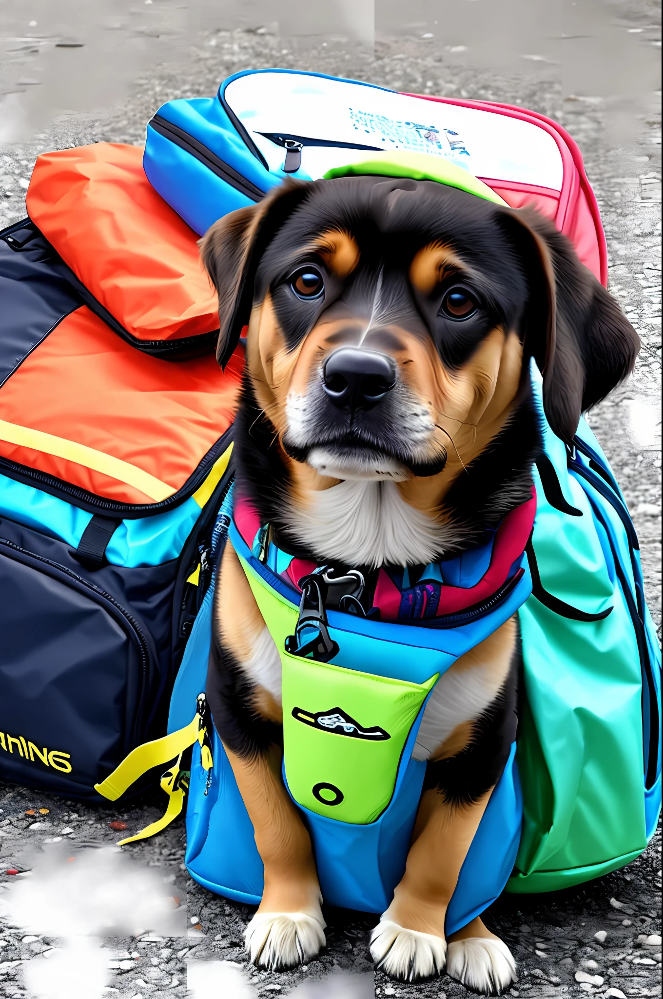 o cachorrinho,stray,backpacks