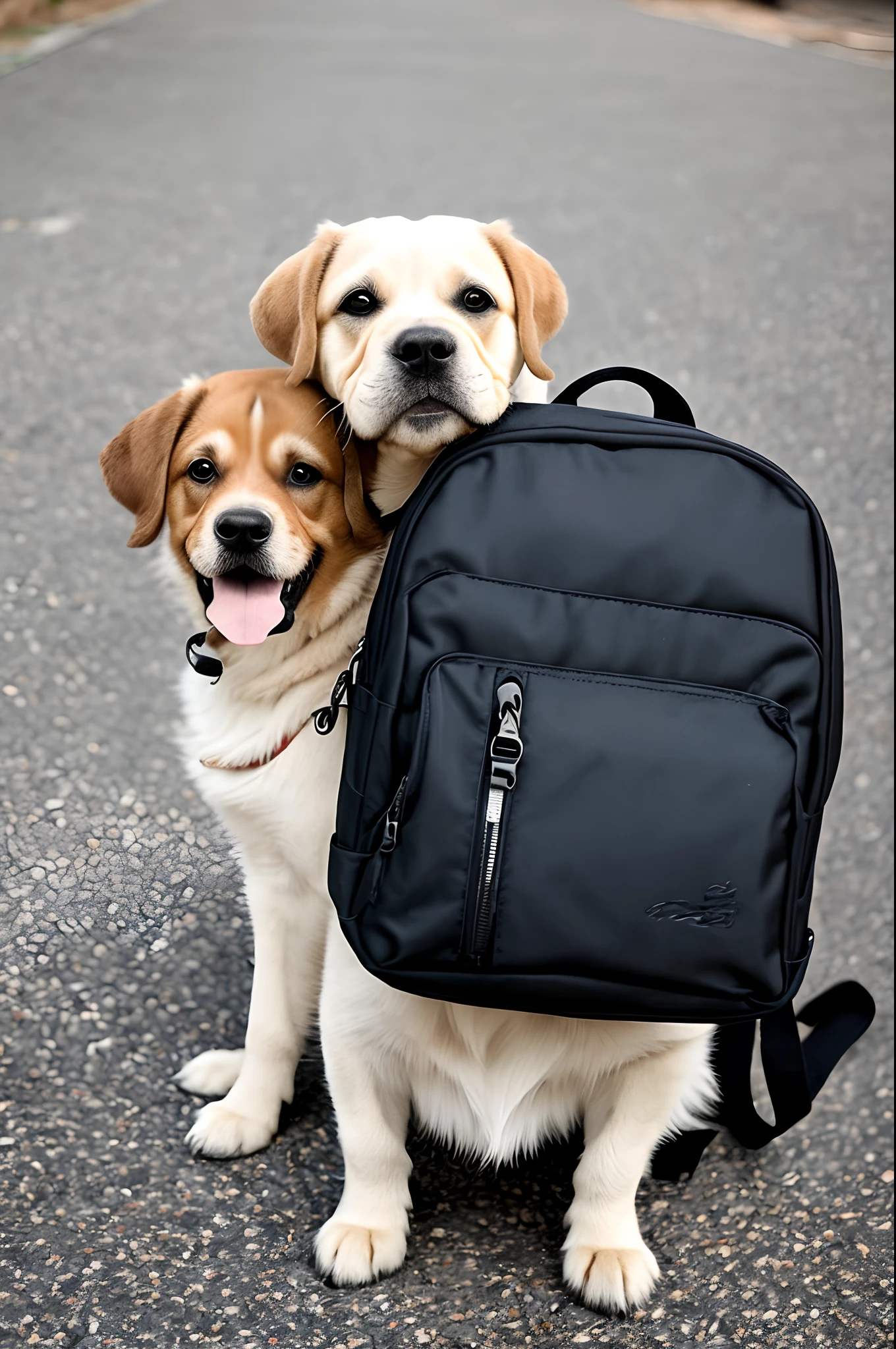 o cachorrinho,stray,backpacks
