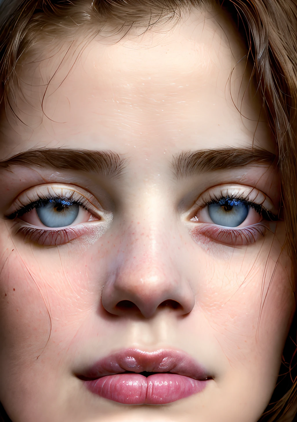 Close-up photography of the face of a beautiful 25 years old ((ohwx woman)), (by Alyssa Monks:1.1), by Joseph Lorusso, by Lilia Alvarado, beautiful lighting, sharp focus, 8k, high res, (pores:0.1), (sweaty:0.8), Masterpiece, Nikon Z9, Award - winning photograph
