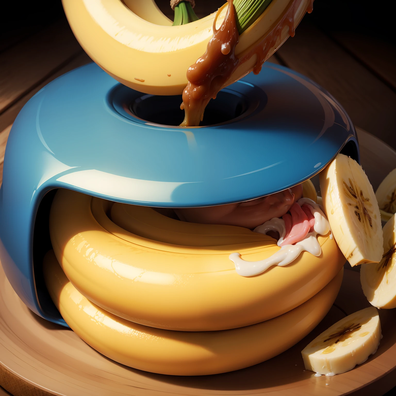 Trump eats bananas