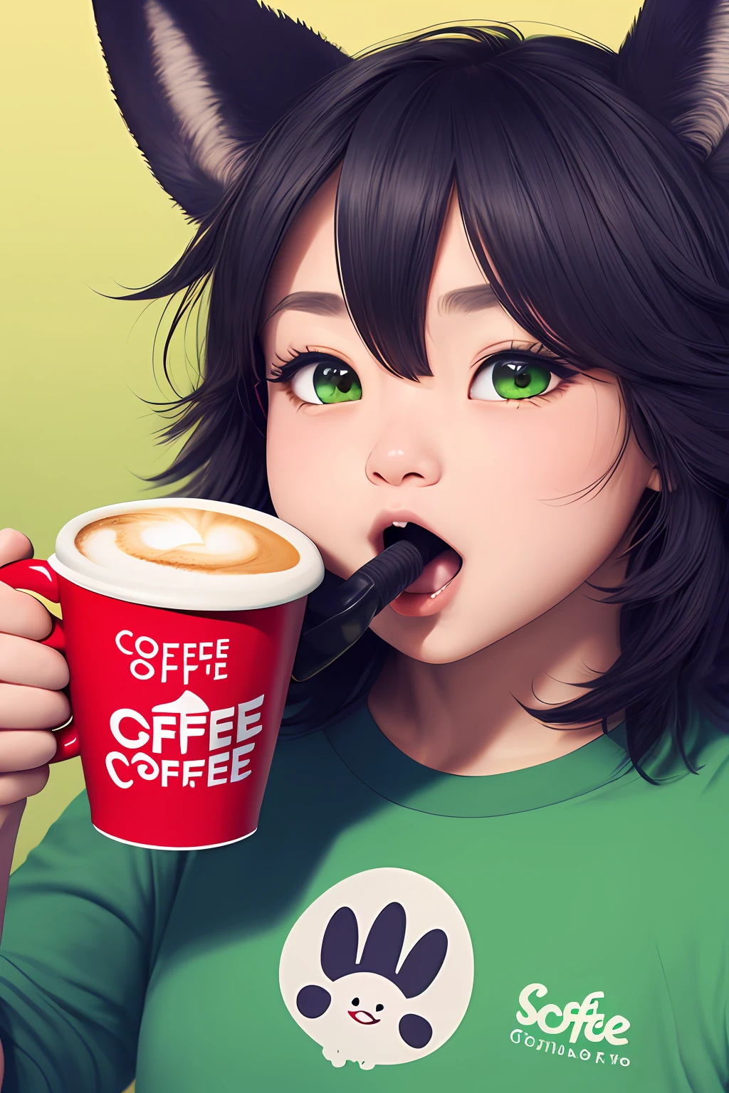 by zackary911, (coffeesoda:1.1), hioshiru, zackary911, canine, anthro, femboy, tight, fart, pleasured face, out of breath, green gas, smelling, very chubby, forced